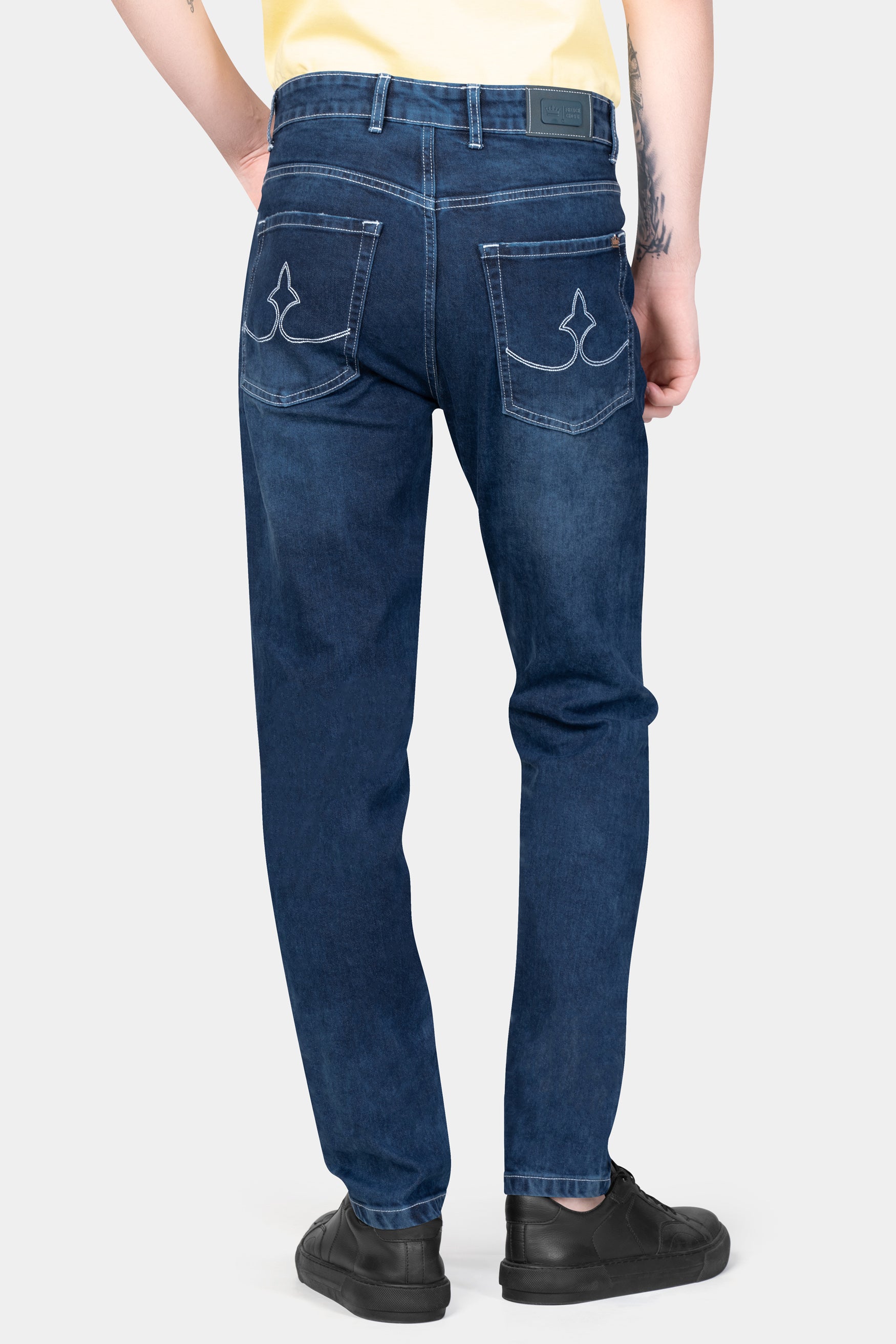 Rhino Blue Mildly Distressed Whiskering Wash Denim J316-30, J316-32, J316-34, J316-36, J316-38, J316-40