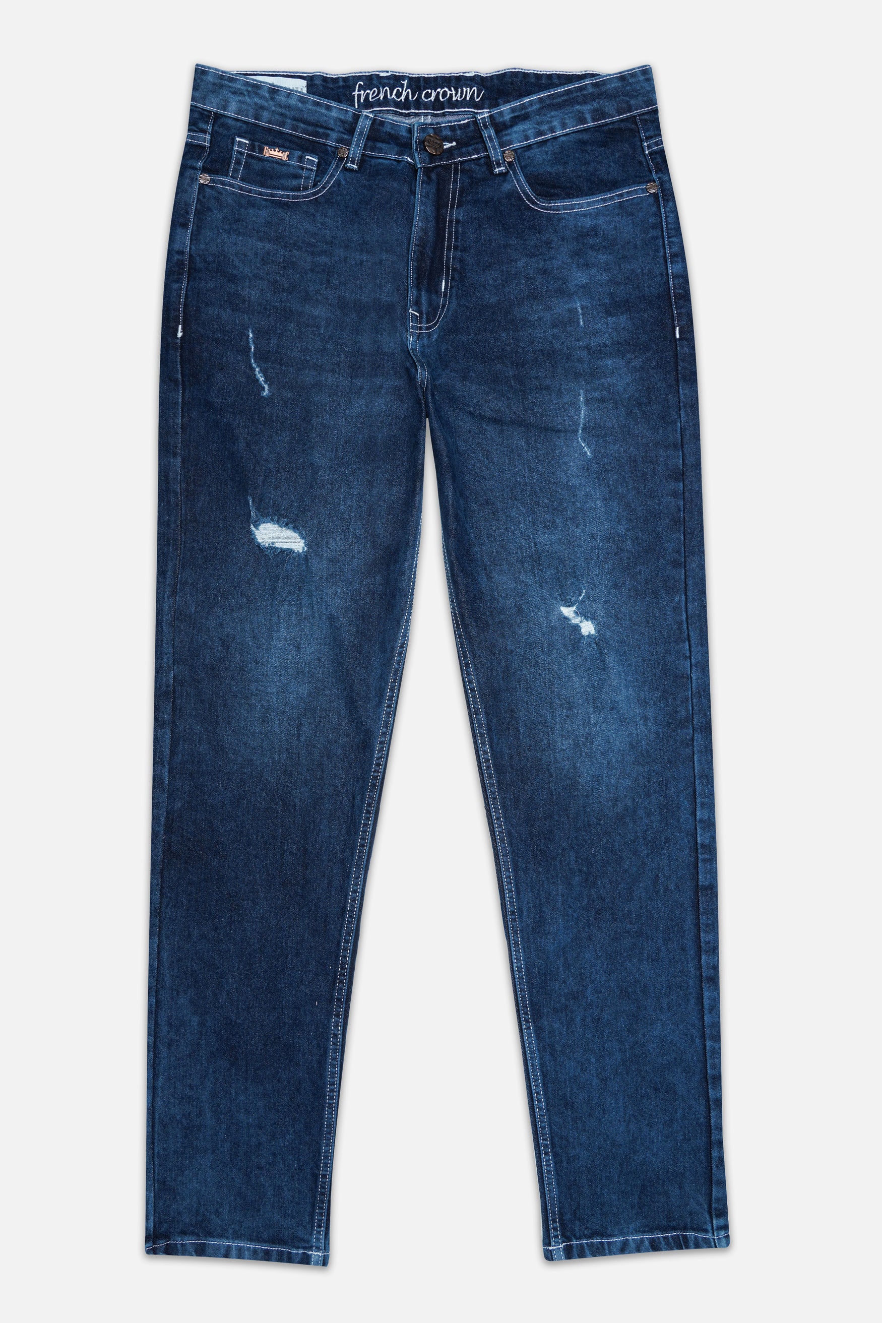 Rhino Blue Mildly Distressed Whiskering Wash Denim J316-30, J316-32, J316-34, J316-36, J316-38, J316-40