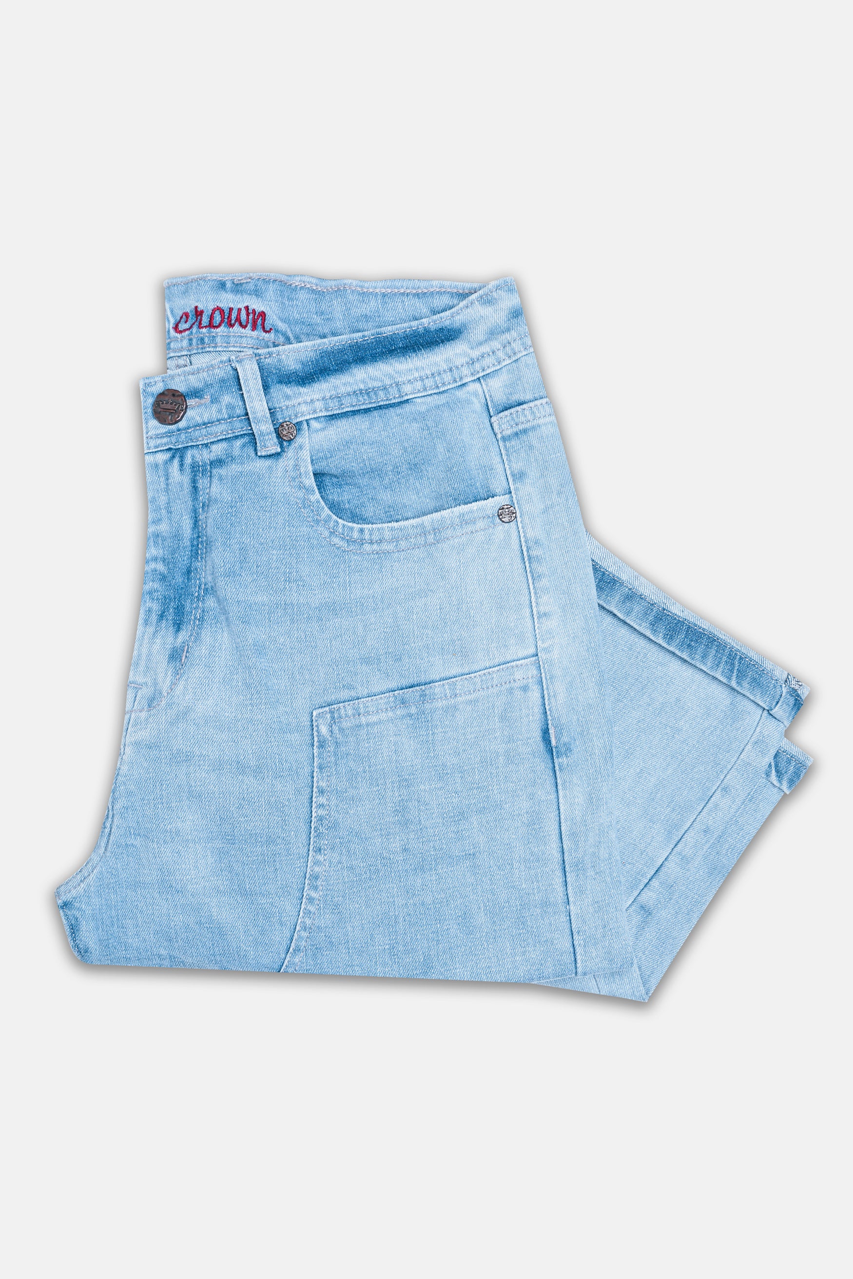 Carolina Blue Stone Wash Designer Denim