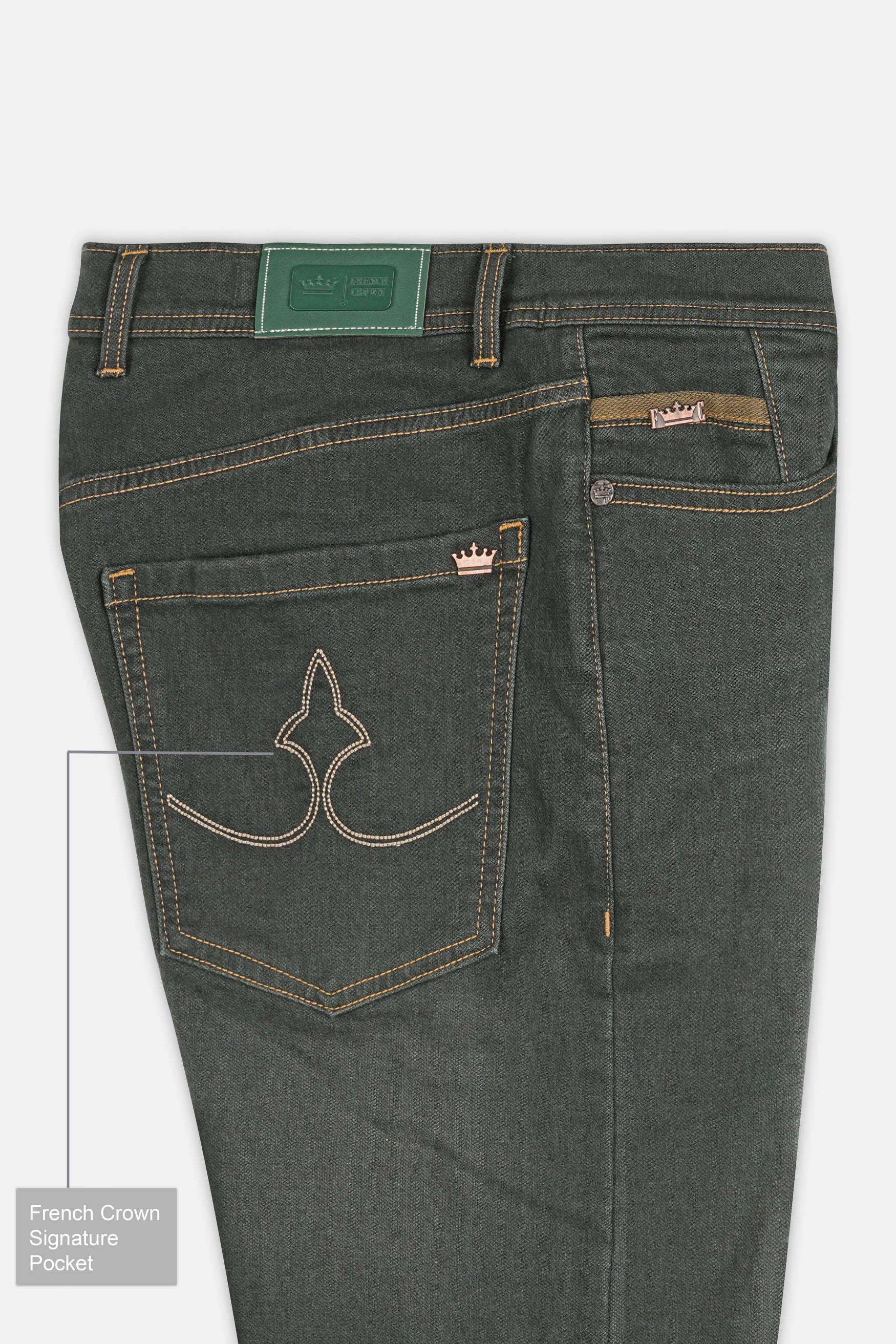Tuatara Gray Whiskering Wash Denim