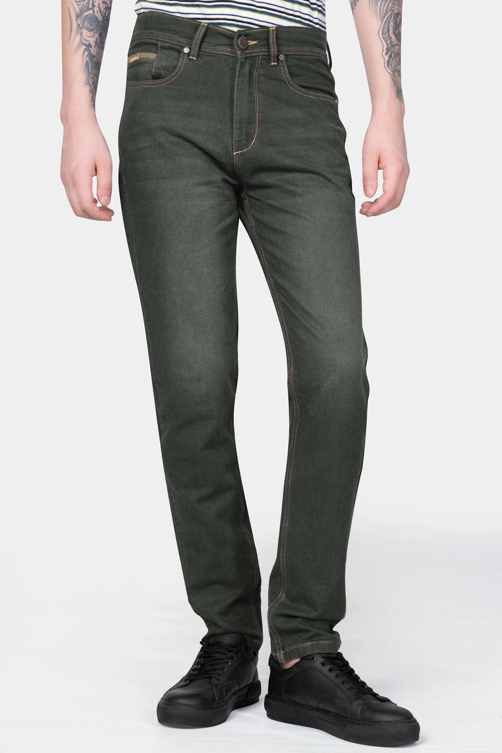 Tuatara Gray Whiskering Wash Denim