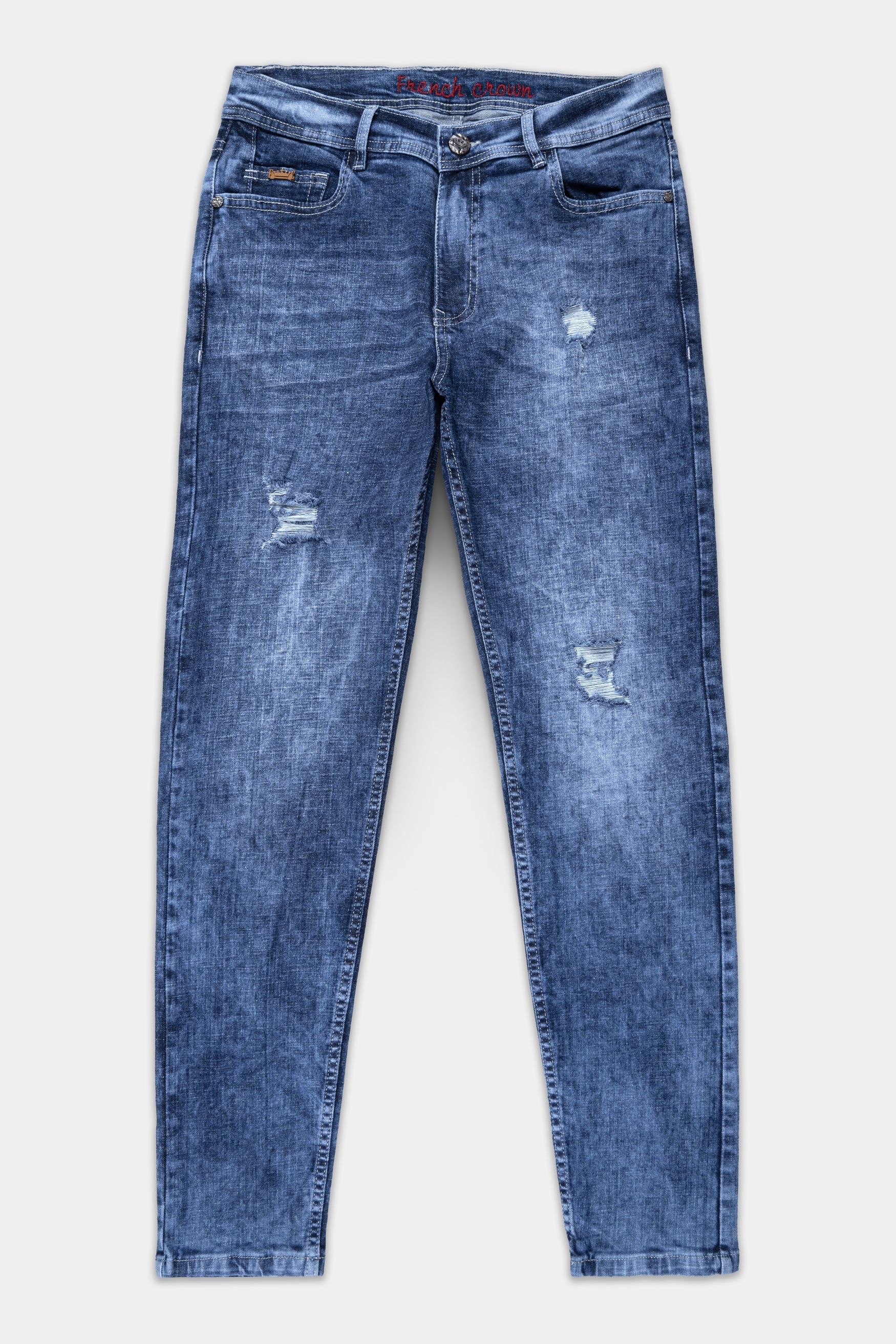 East Bay Blue Mildly Distressed Stretchable Denim