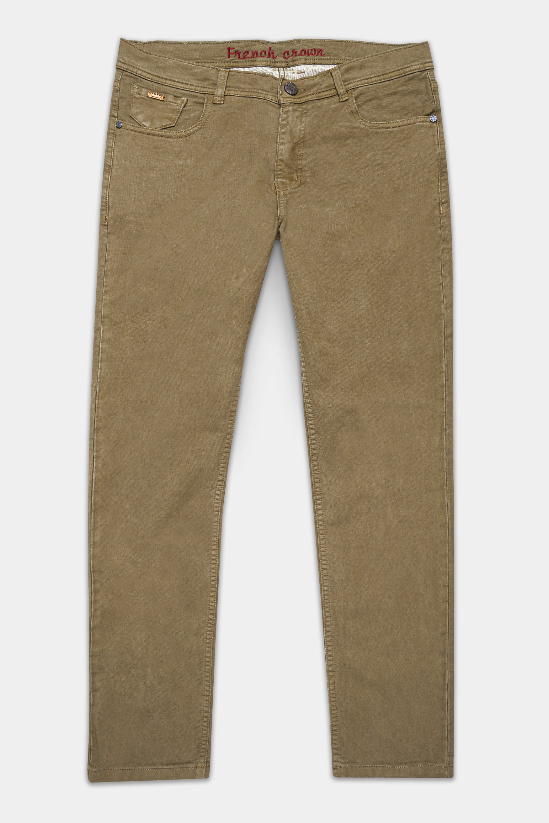 Shadow Khaki Clean Look Stretchable Denim