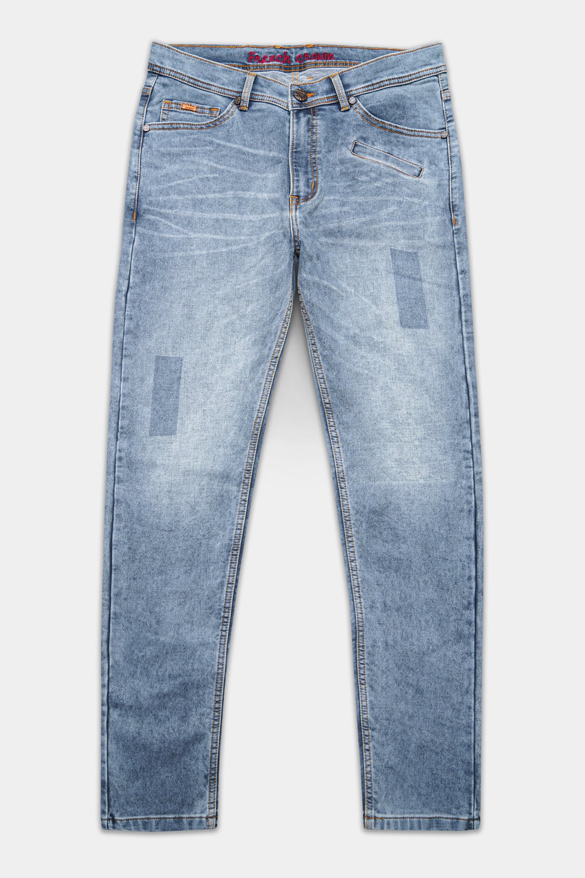 Mountain Blue Stone Wash Stretchable Denim