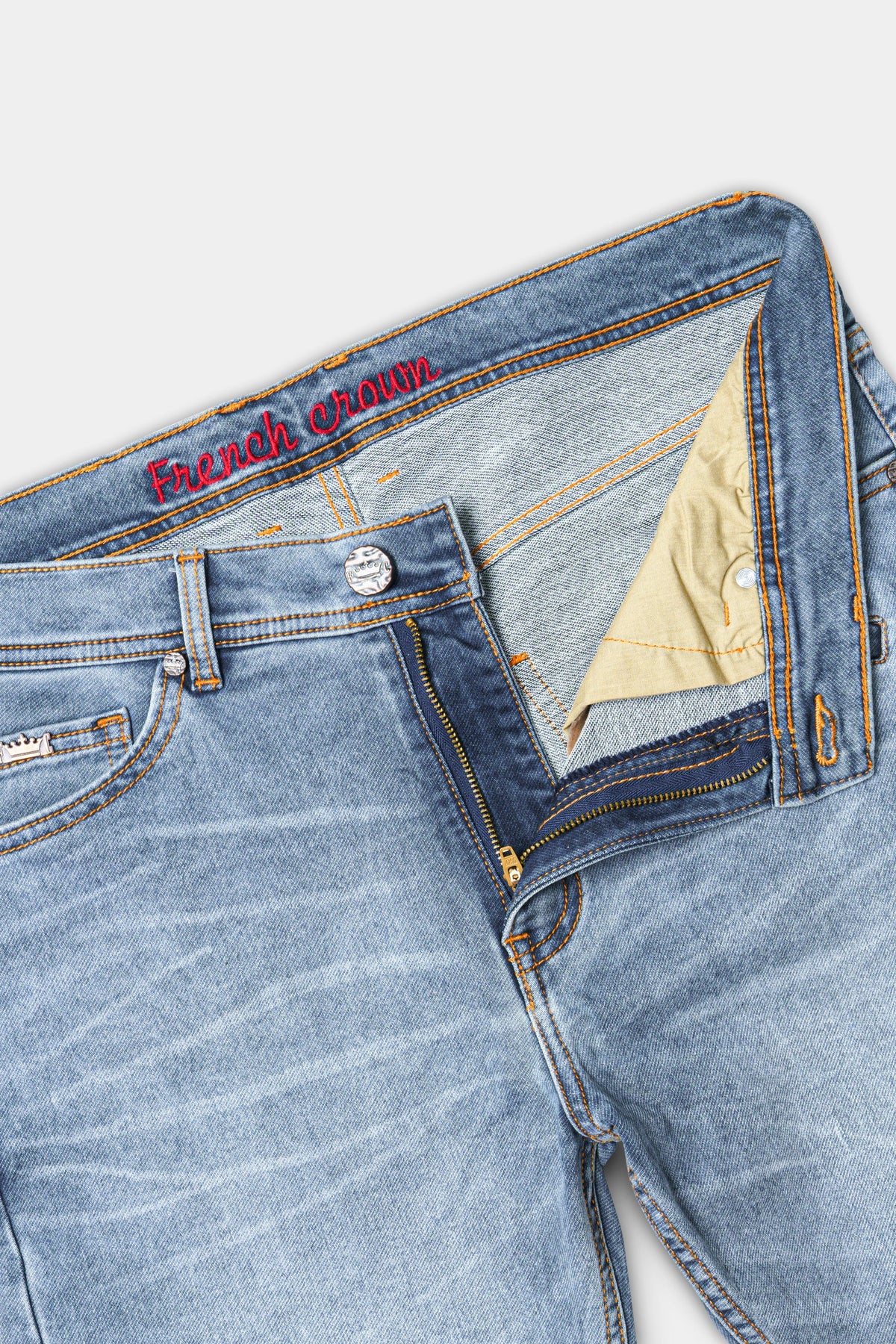 Mountain Blue Stone Wash Stretchable Denim