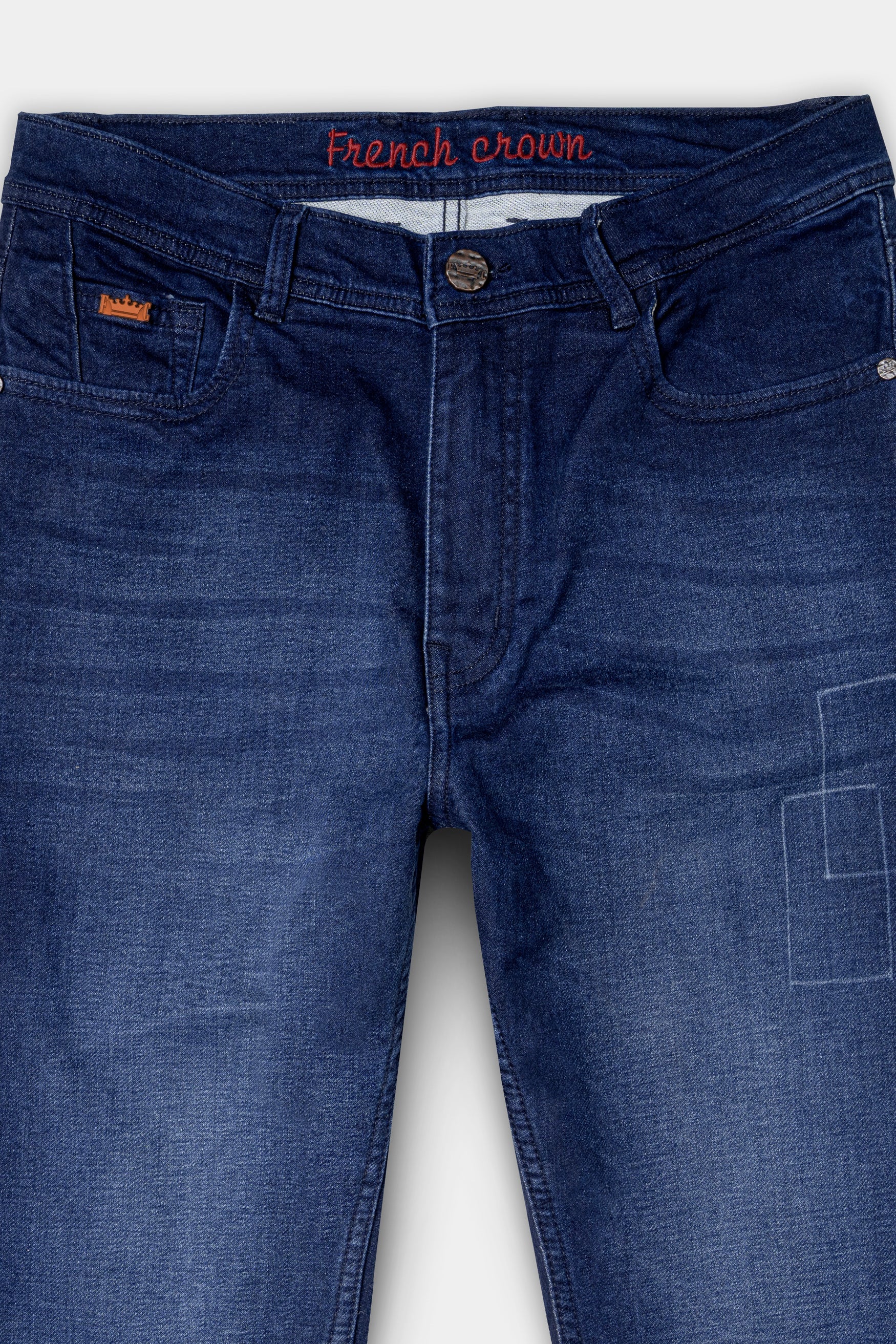 Persian Blue Stone Wash Stretchable Denim