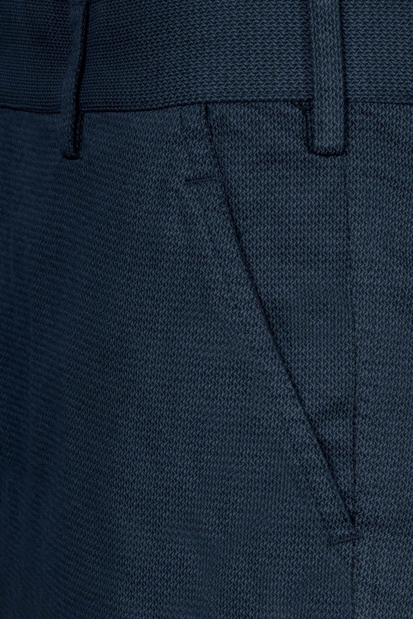 Firefly Blue textured Premium Cotton Chinos Pant