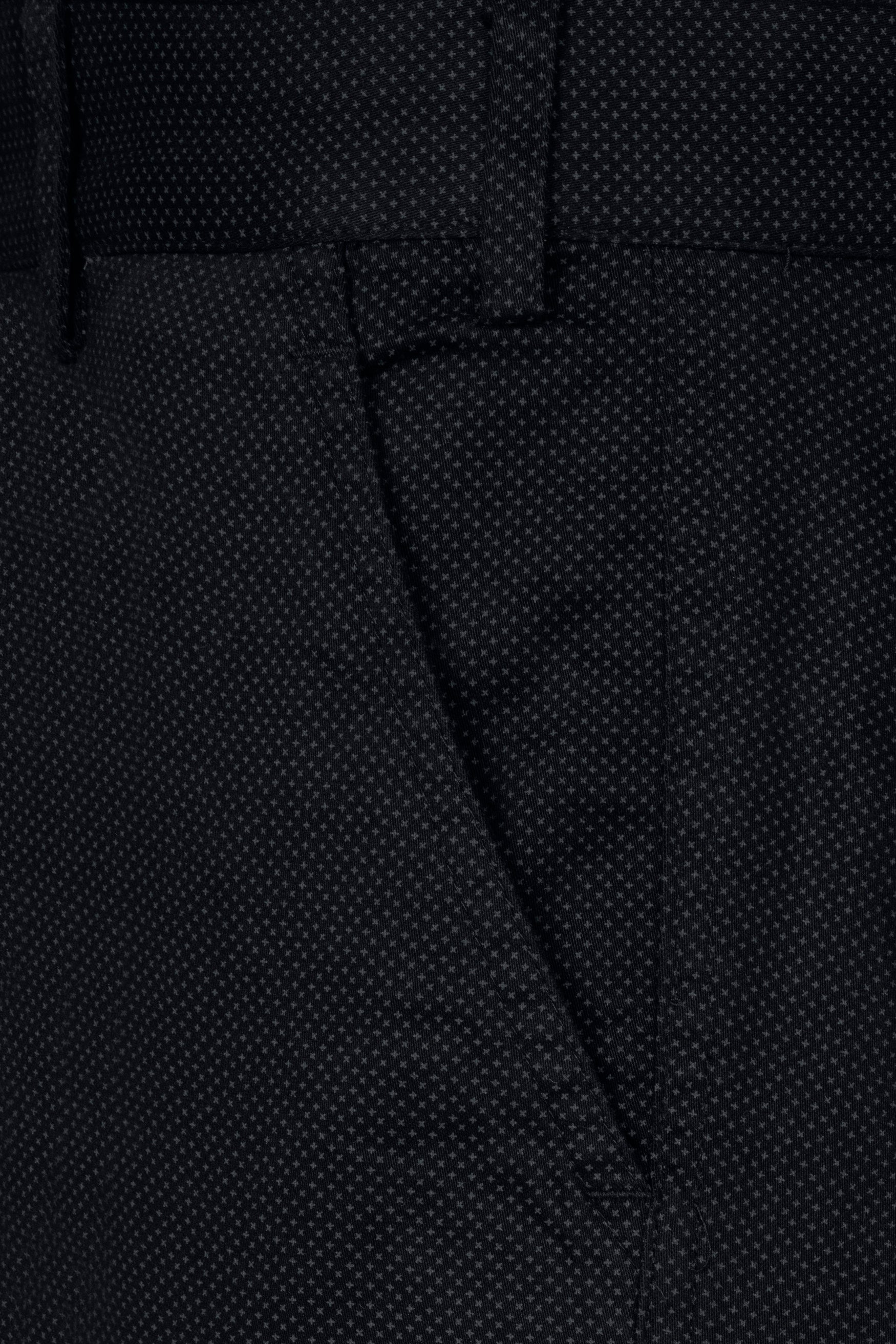 Bunker Black textured Premium cotton Chinos Pant