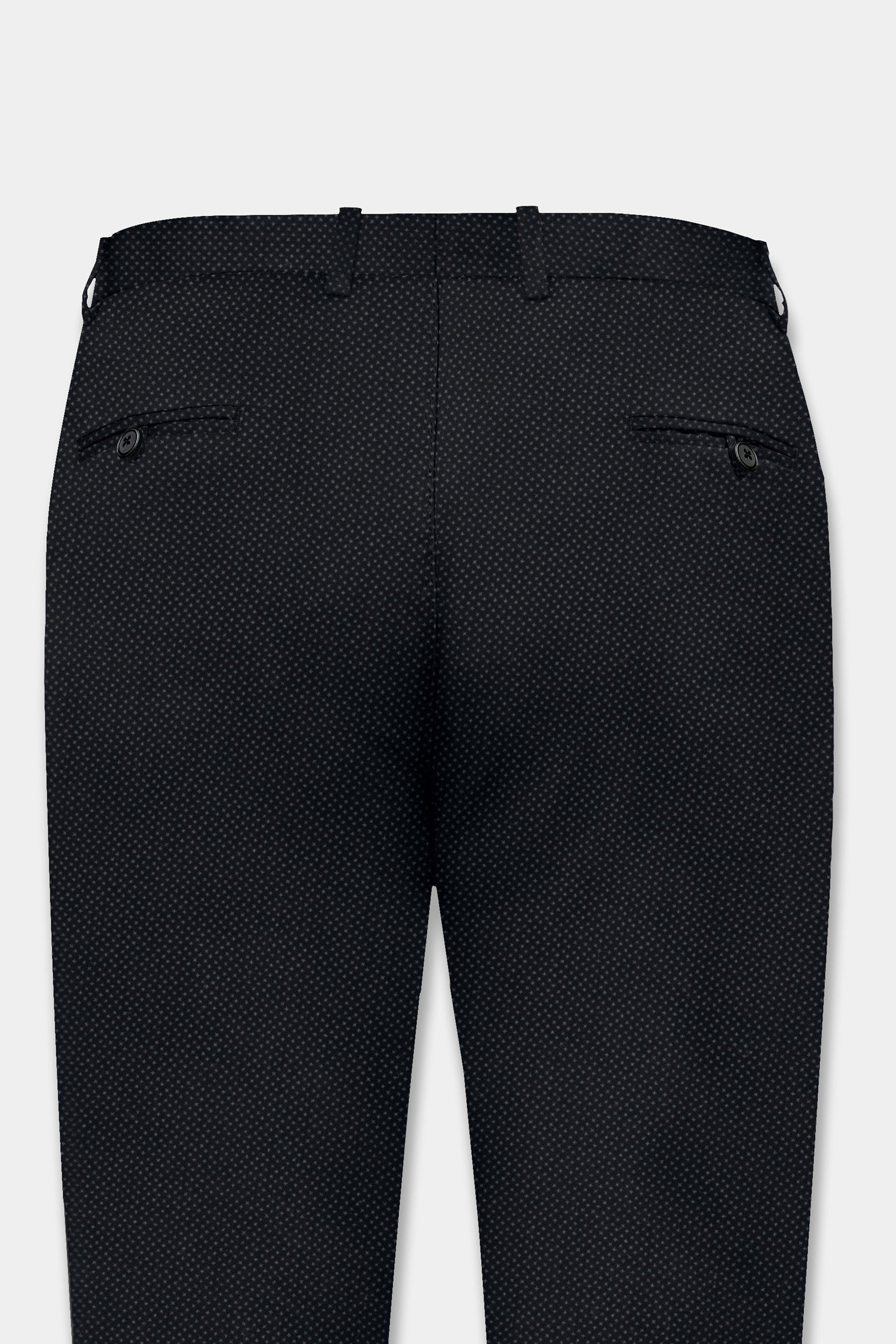 Bunker Black textured Premium cotton Chinos Pant