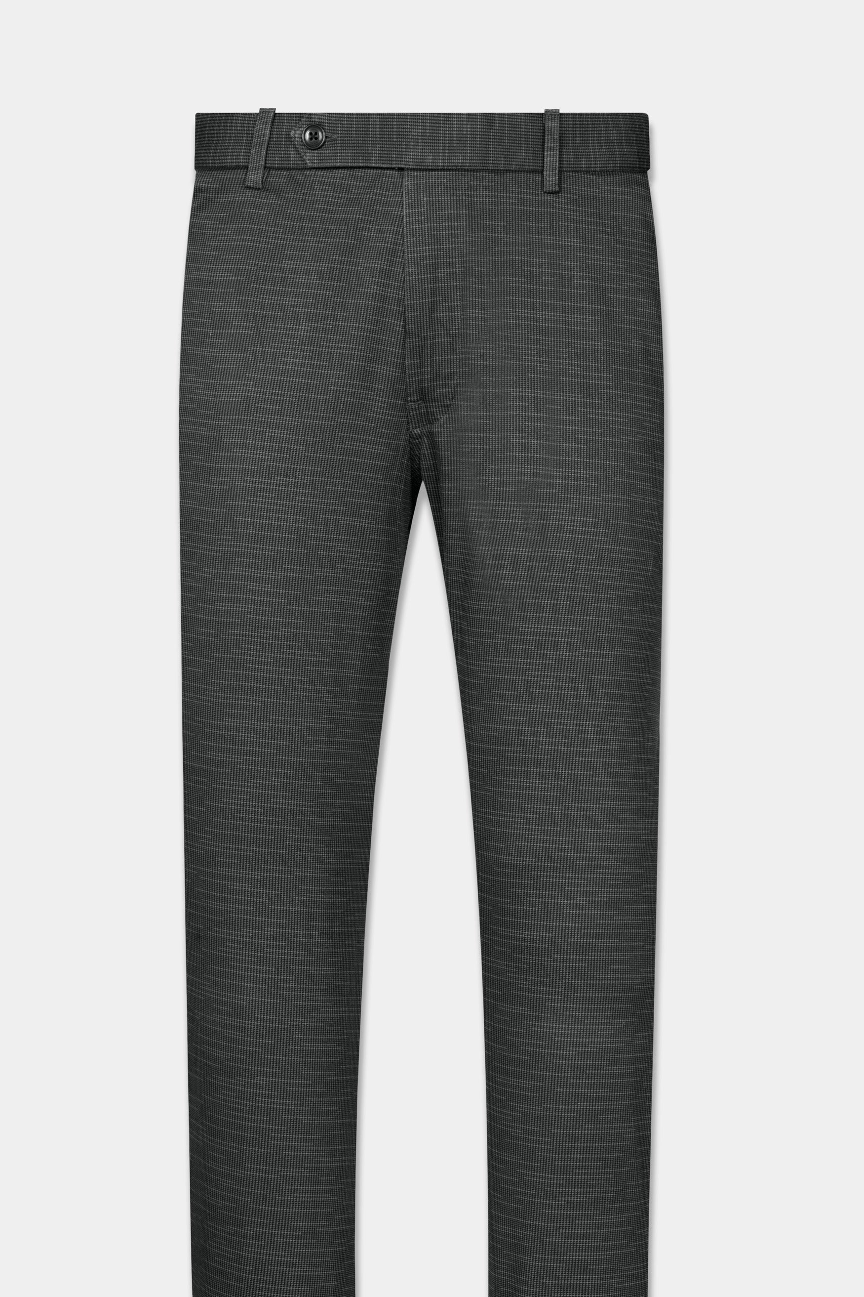 Tuatara Gray Textured Premium Cotton Chinos Pant