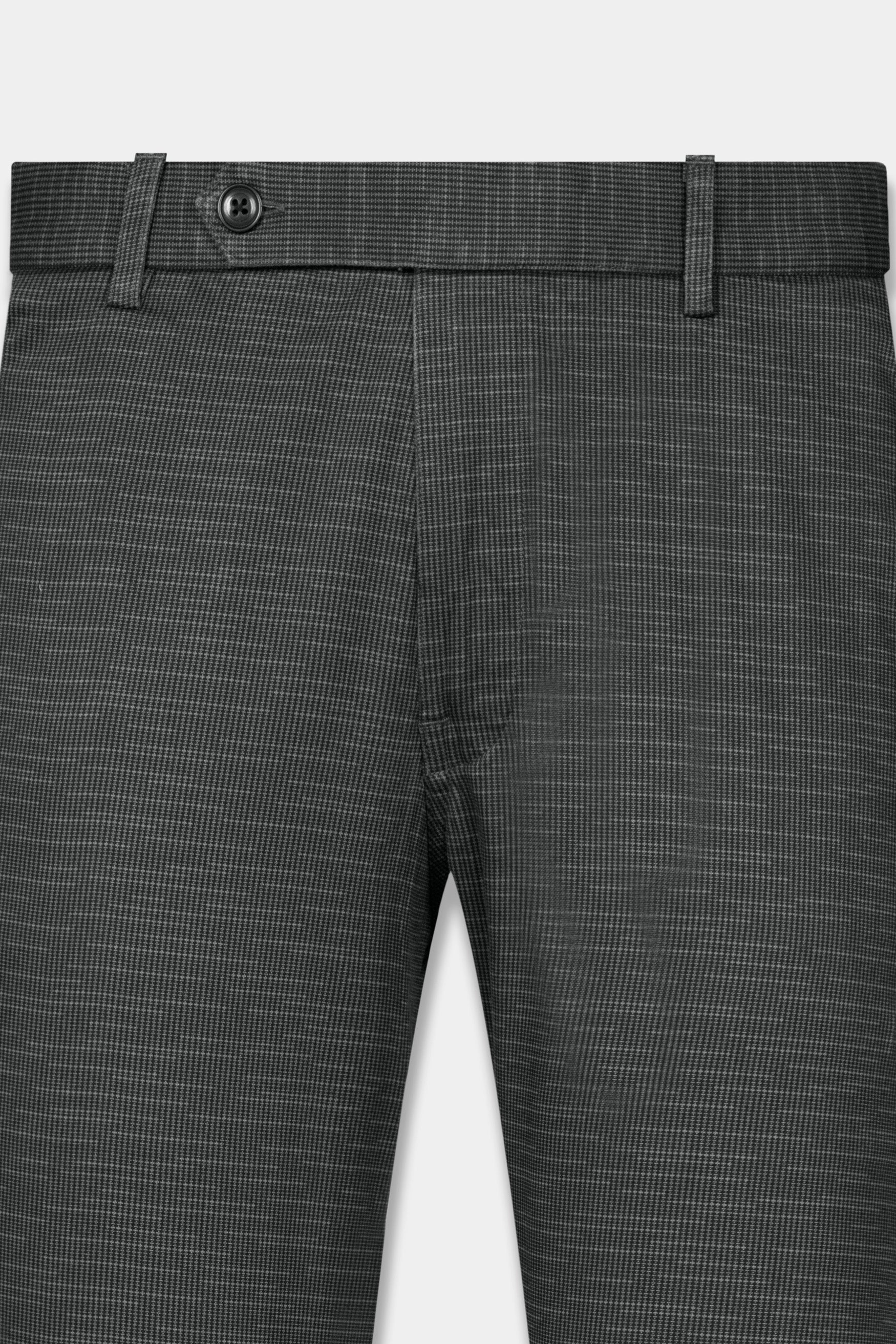 Tuatara Gray Textured Premium Cotton Chinos Pant