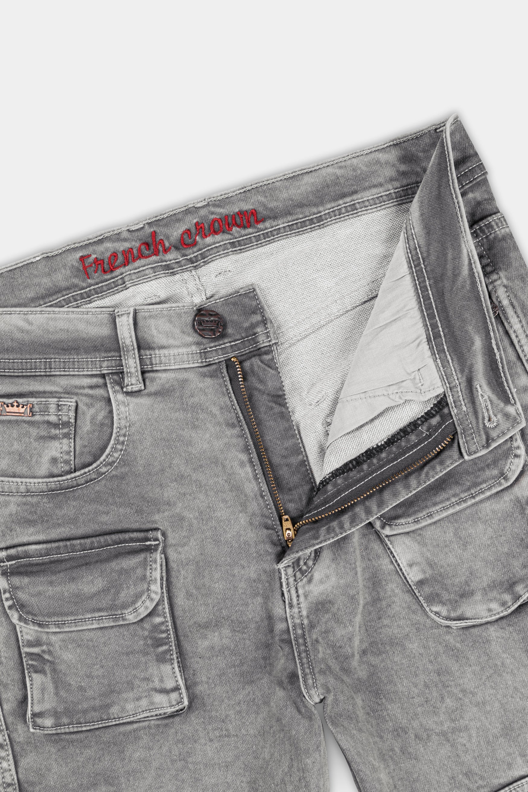 Regent Gray Rinse washed Cargo Denim