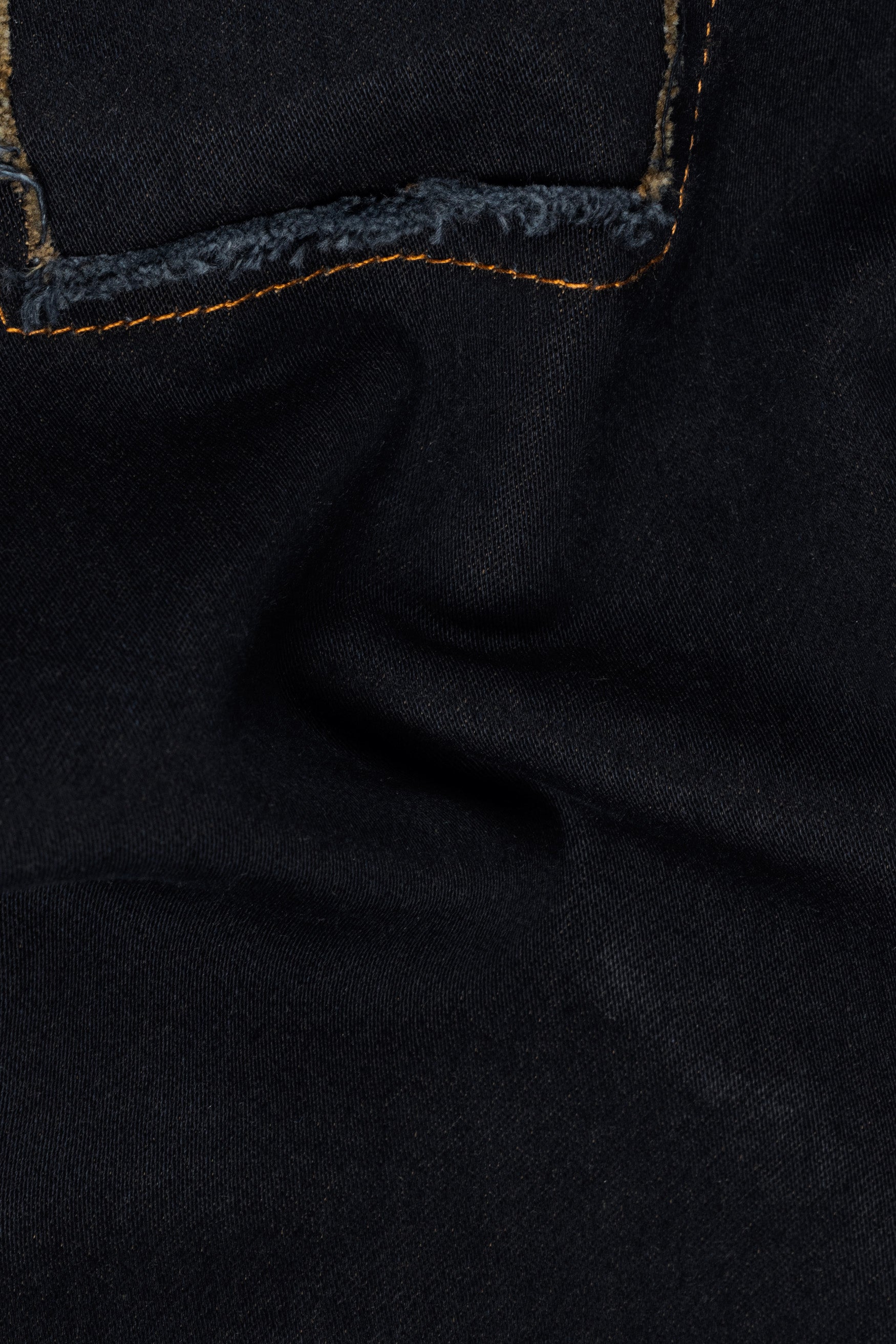 Jade Black Mildly Distressed Stretchable Denim