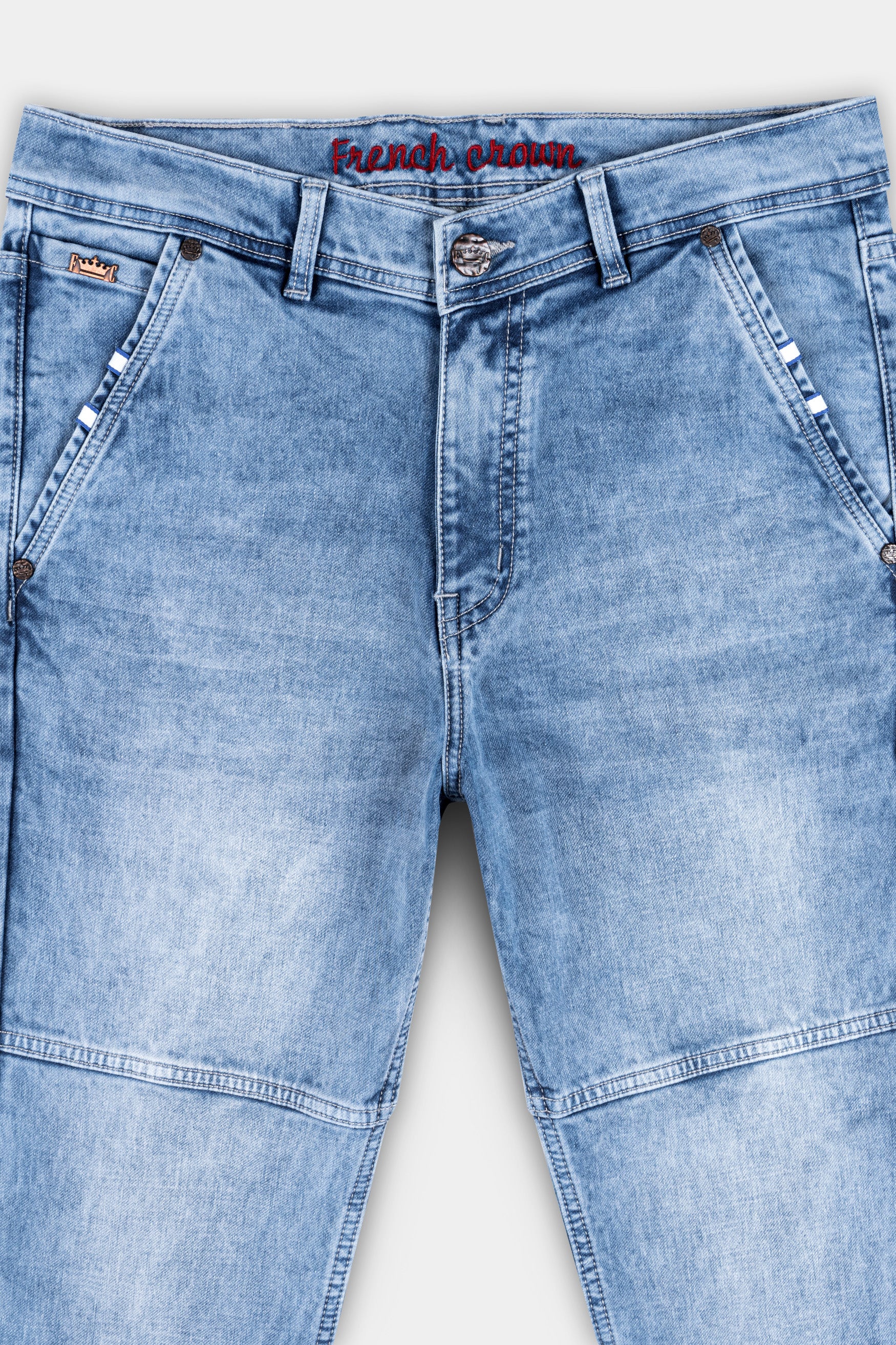 Polo Blue Whiskering Wash stretchable Denim