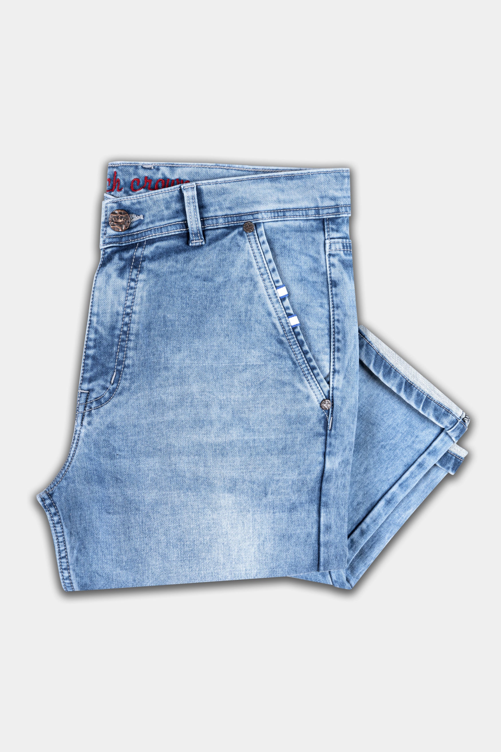 Polo Blue Whiskering Wash stretchable Denim