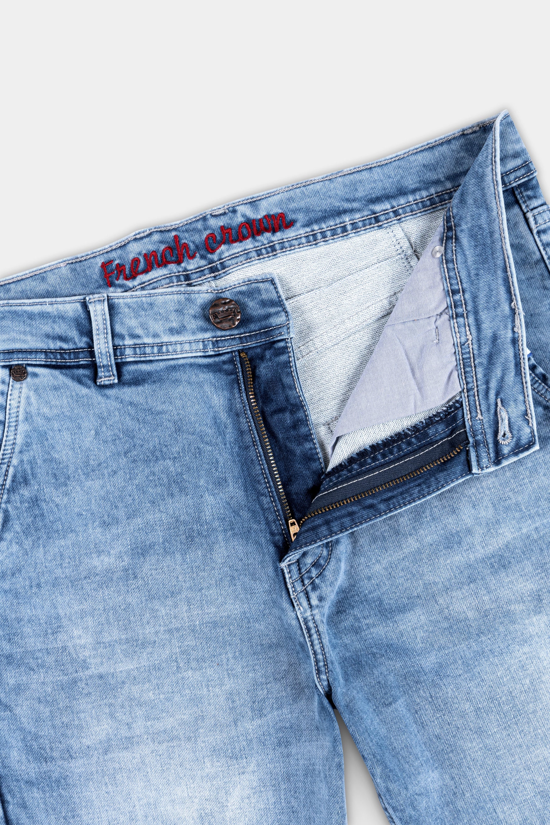 Polo Blue Whiskering Wash stretchable Denim