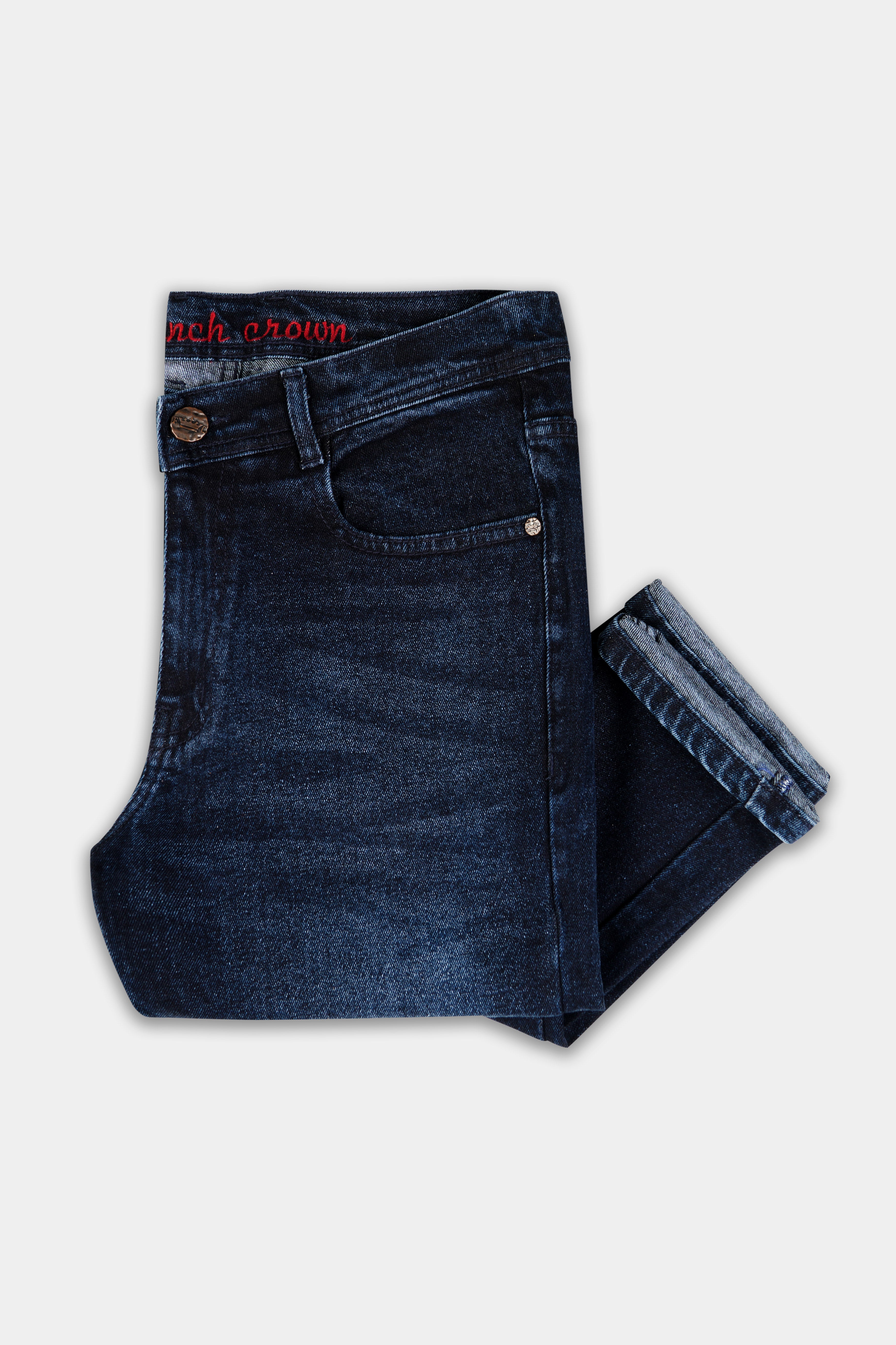 Tealish Blue Mildly Distracted Stretchable Denim