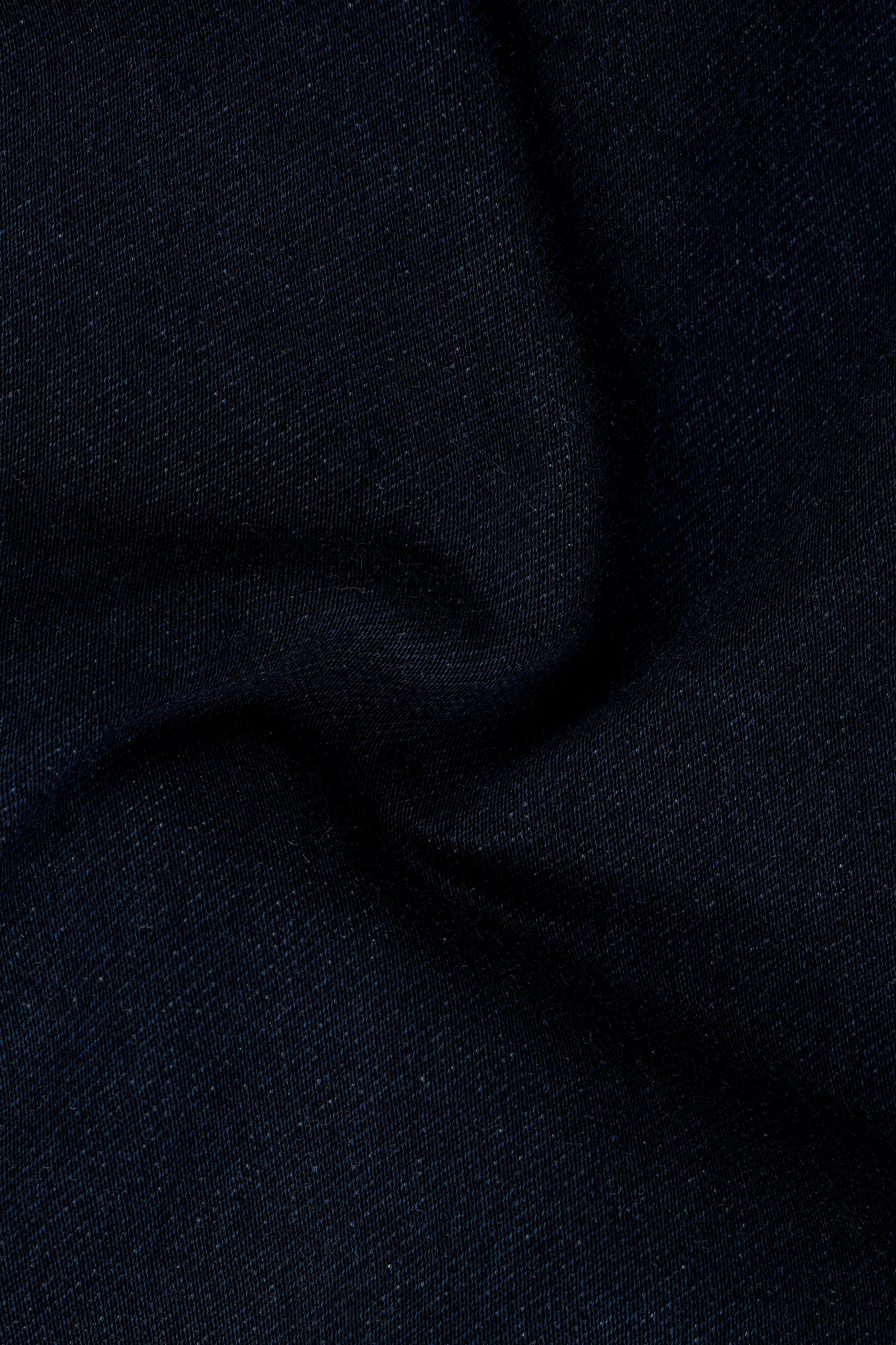 Ebony Dark Blue Clean Look Stretchable Denim
