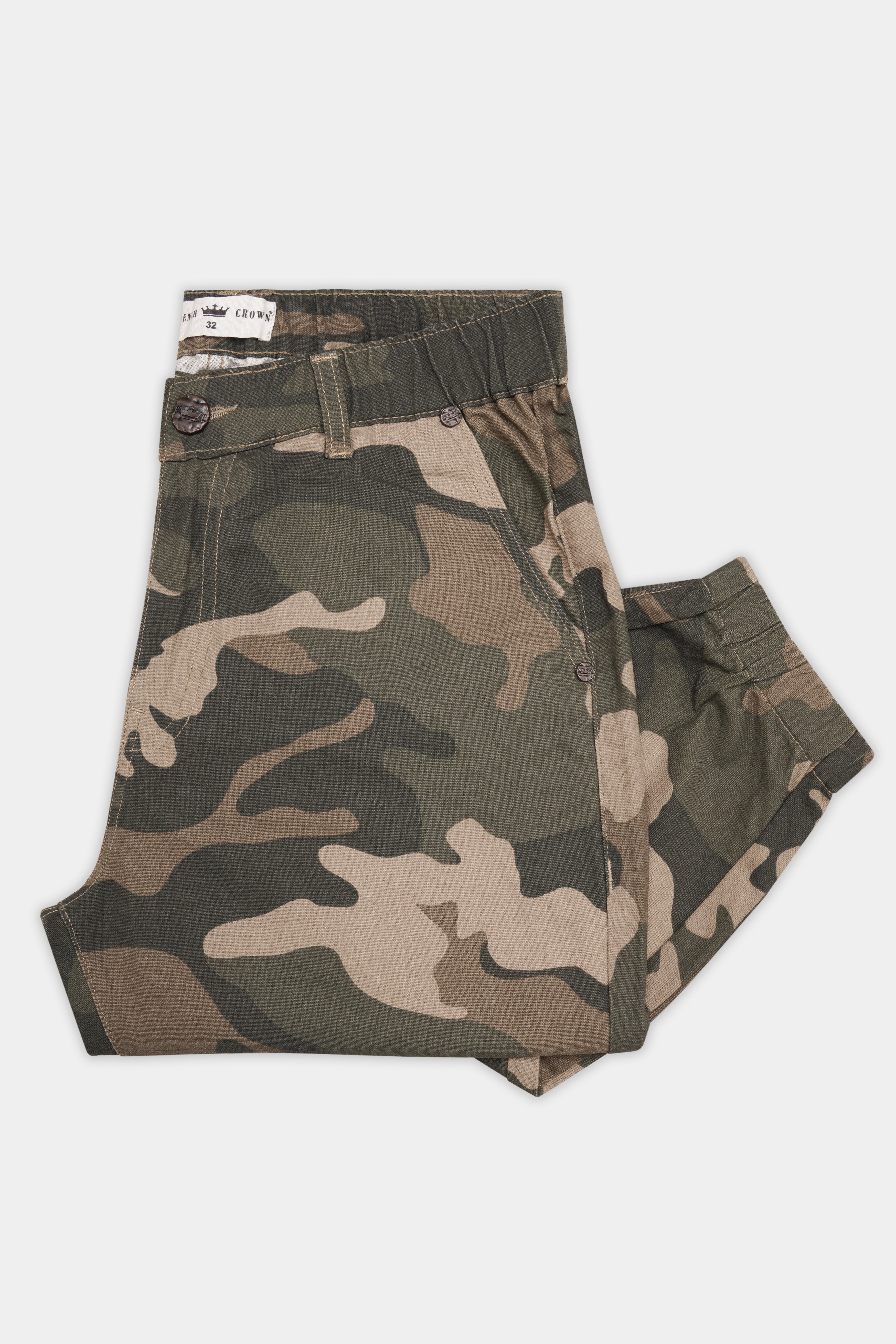 Ferra Brown And Finch Gray Camouflage Cargo Pant