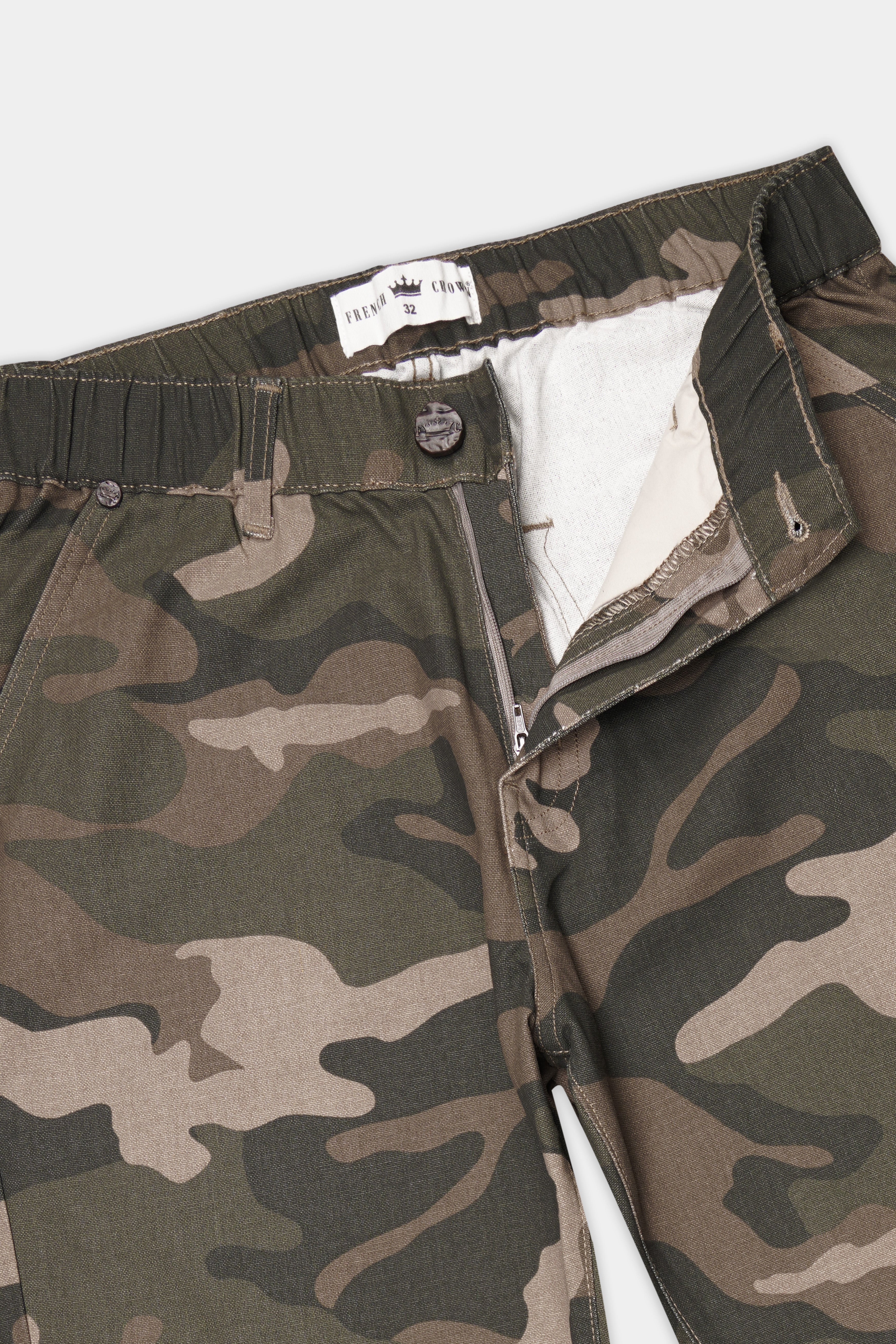 Ferra Brown And Finch Gray Camouflage Cargo Pant