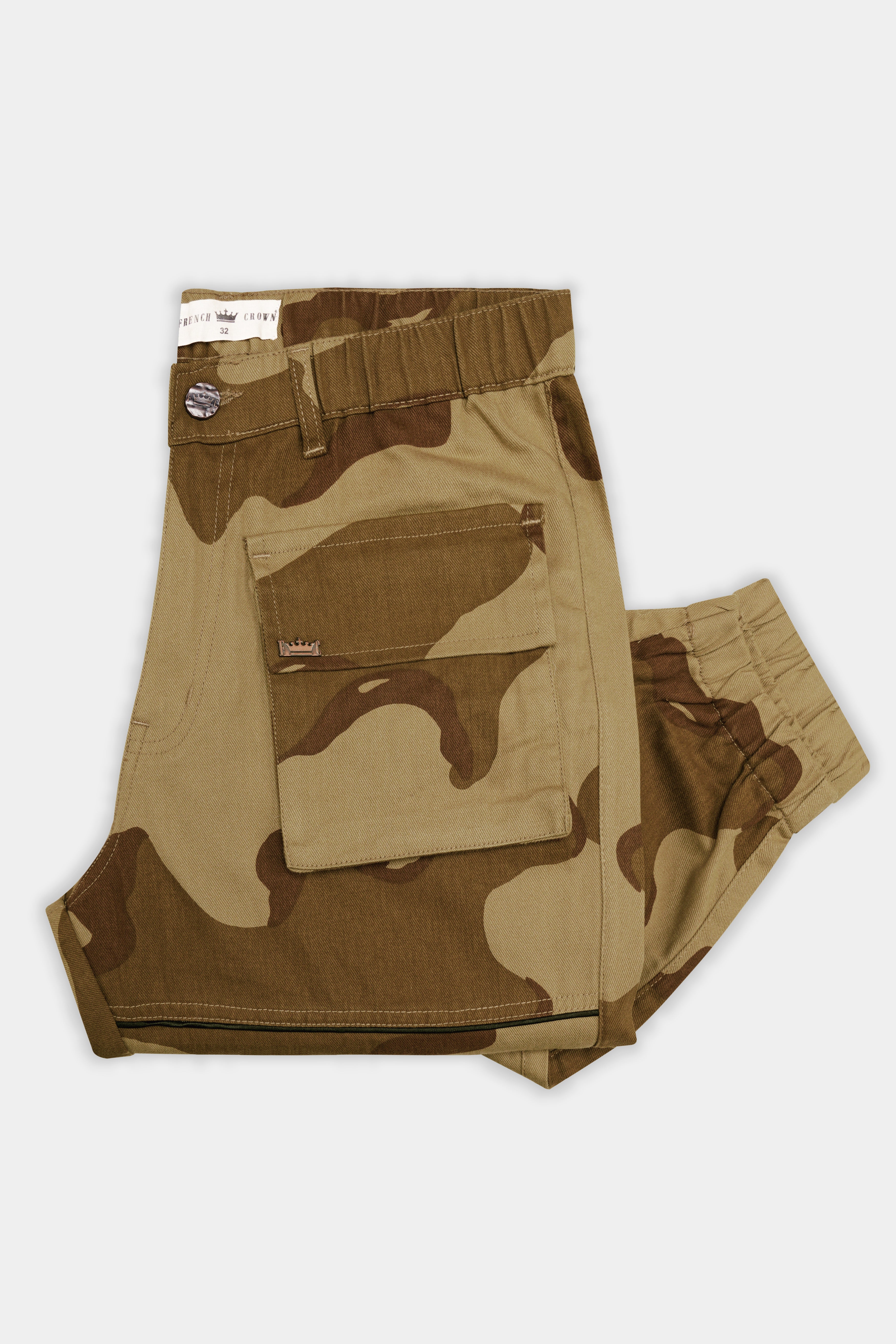 Domino Cream And lrish Brown Camouflage Cargo Pant