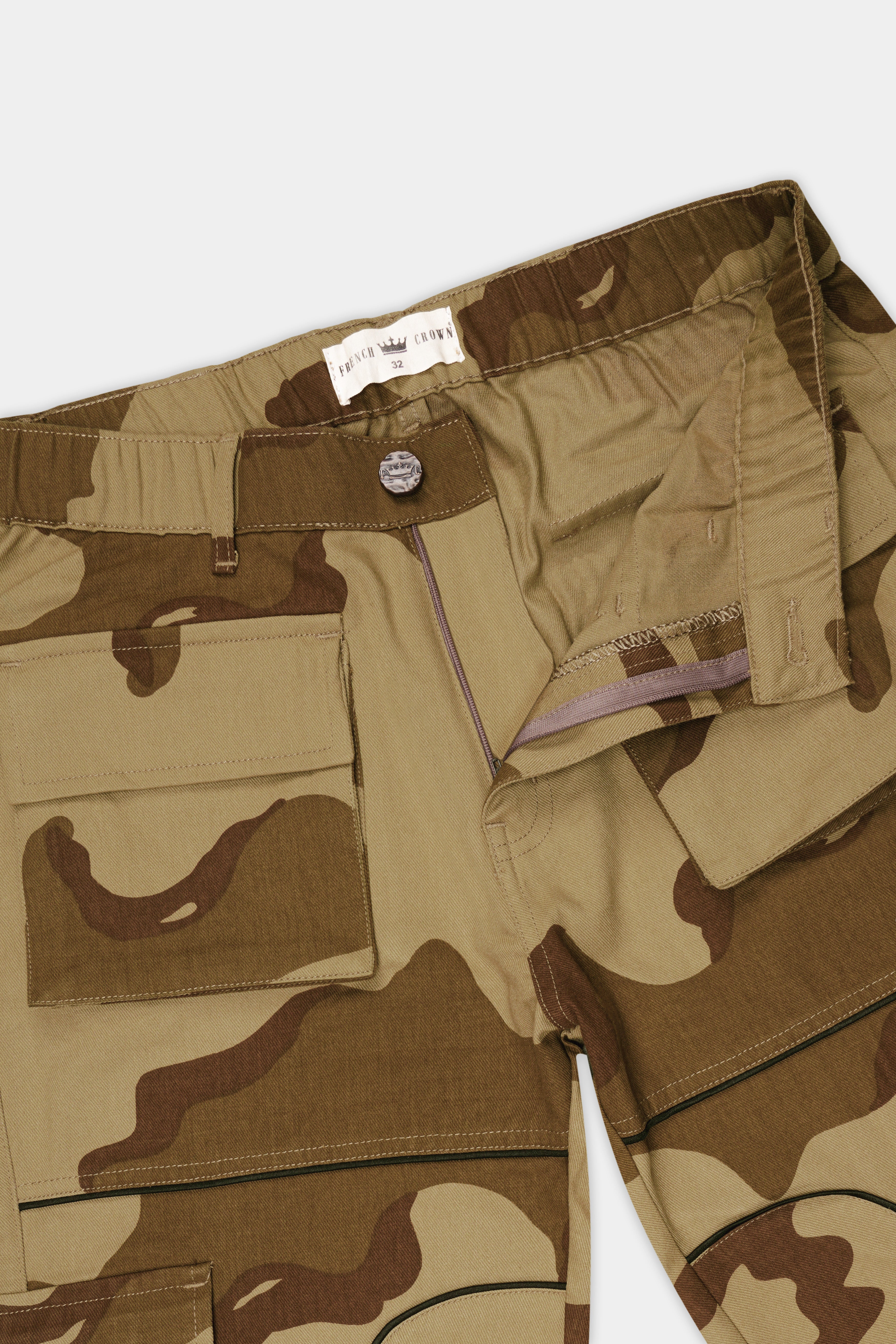Domino Cream And lrish Brown Camouflage Cargo Pant