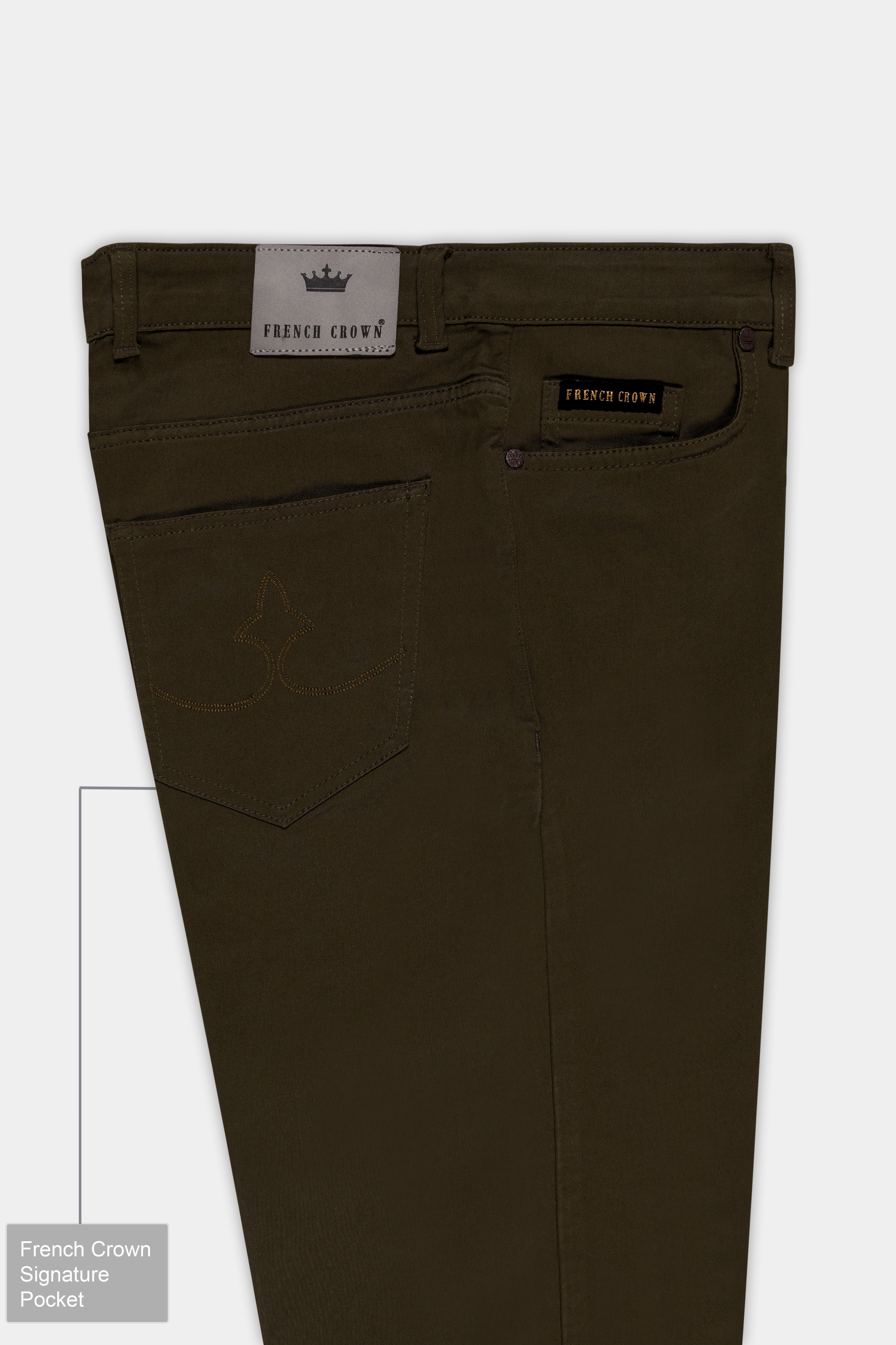 Mondo Brown Rinsed Clean Look Stretchable Denim
