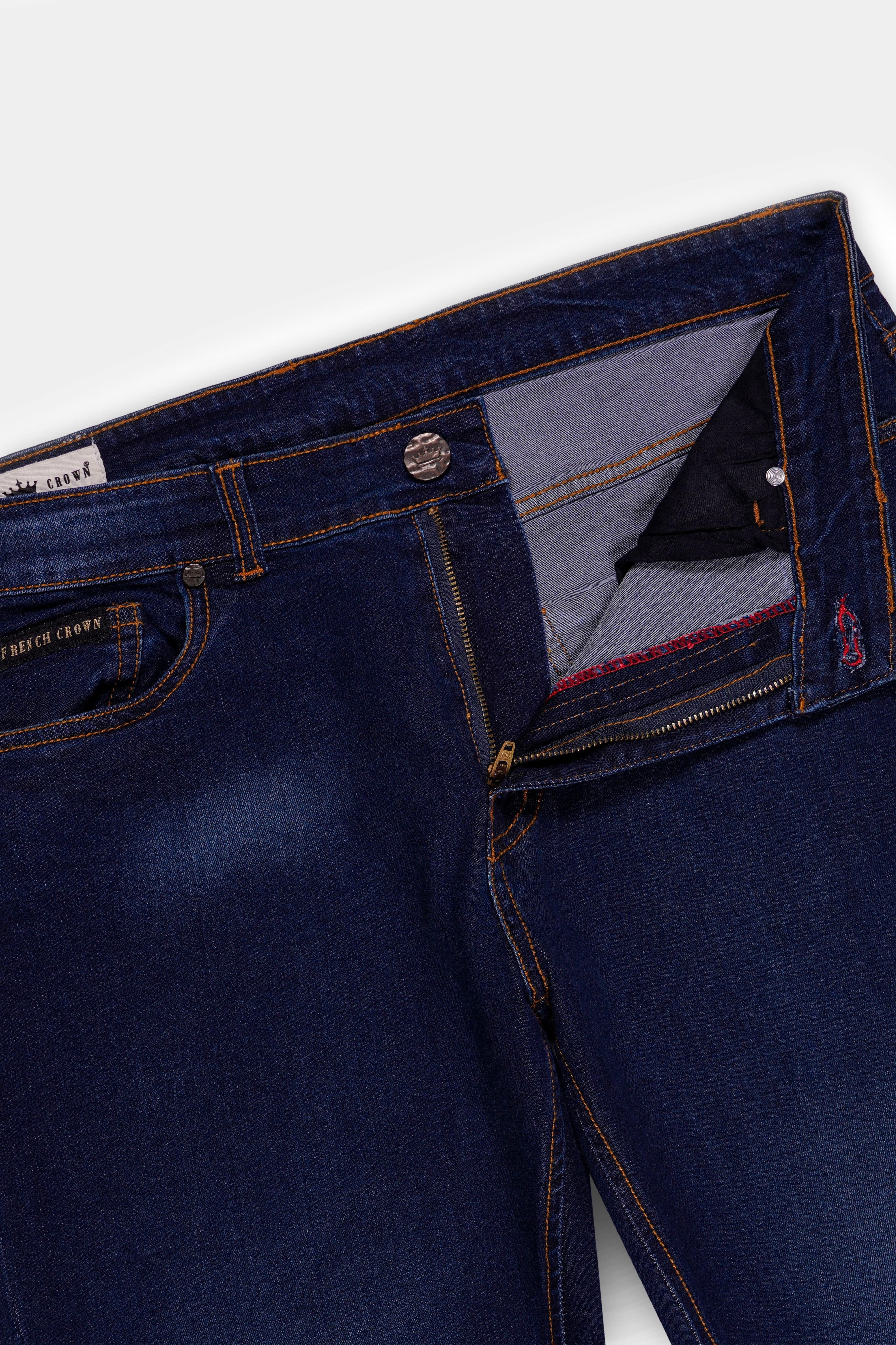 Martinique Blue Washed Clean Look Stretchable Denim