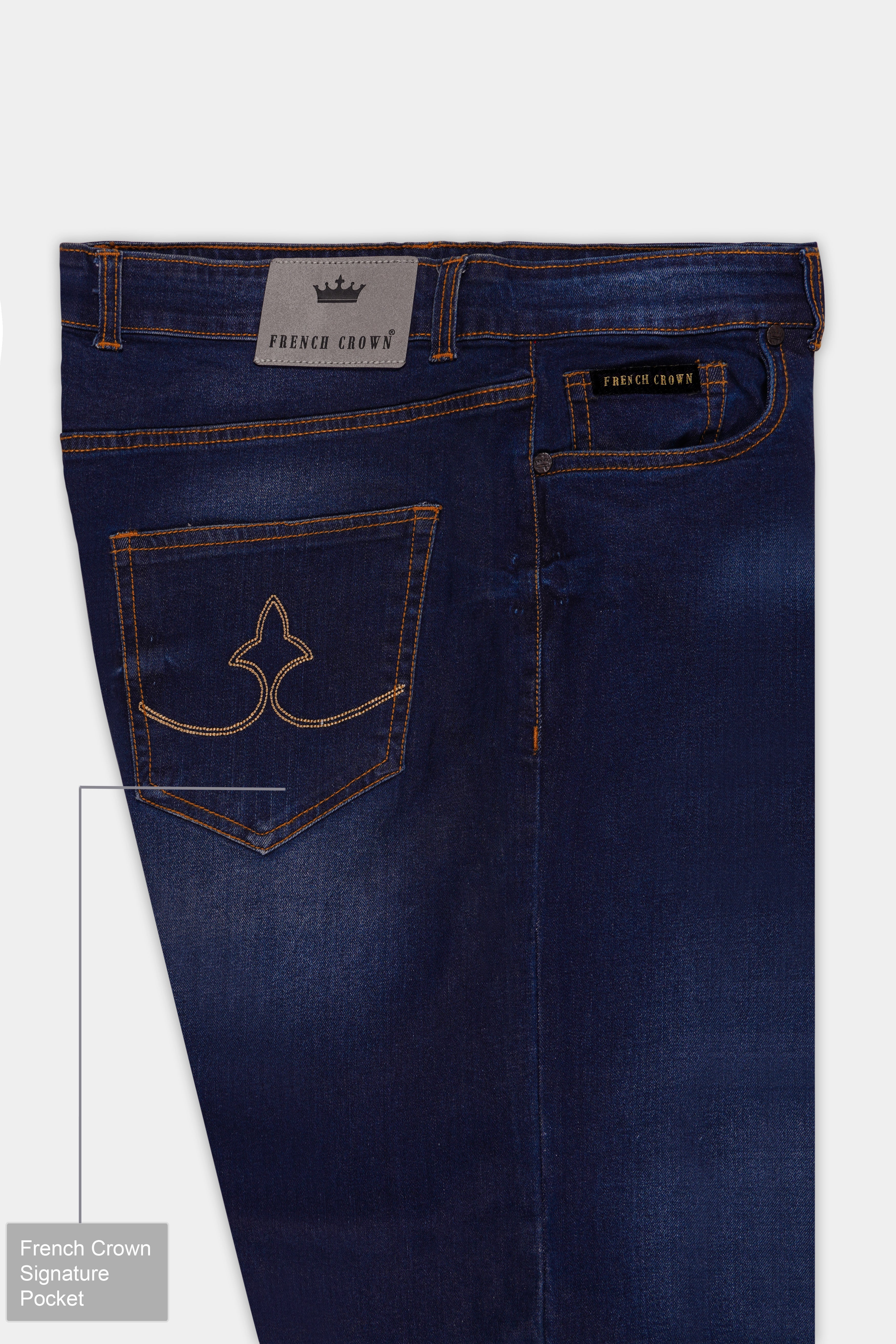 Martinique Blue Washed Clean Look Stretchable Denim