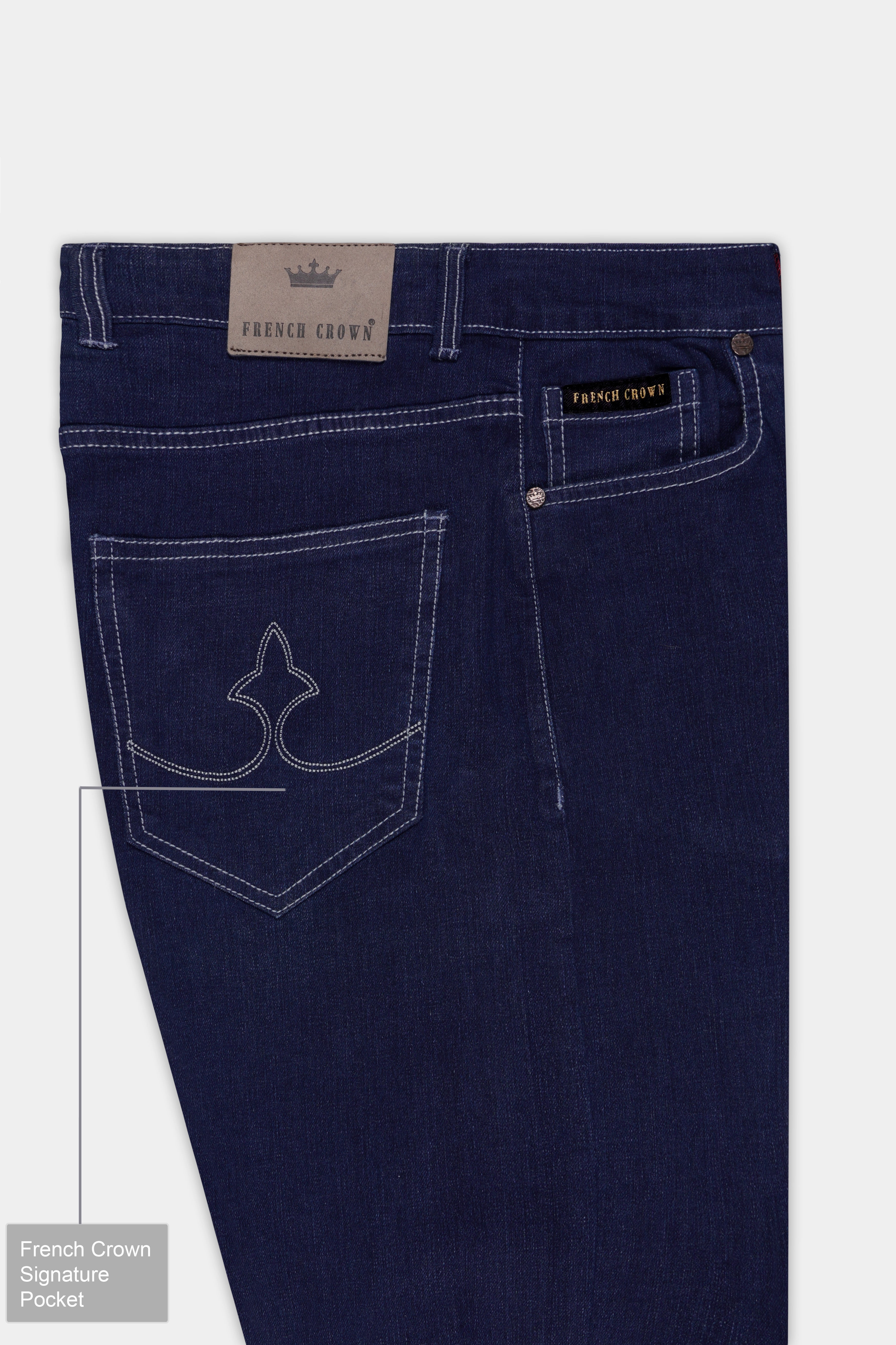 Firefly Blue Rinse Wash Clean Look Stretchable Denim