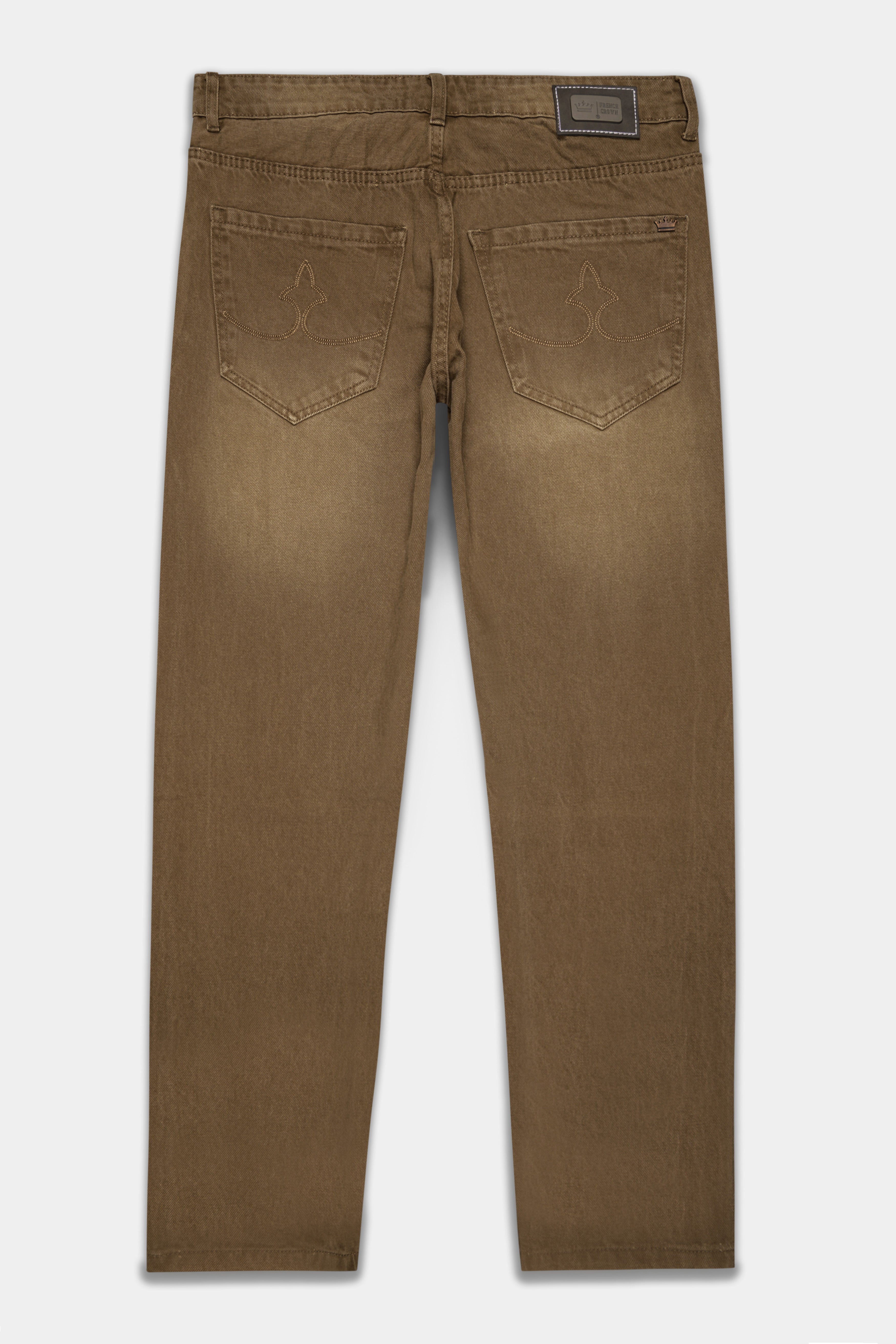 Dark Taupe Brown Rinse Denim