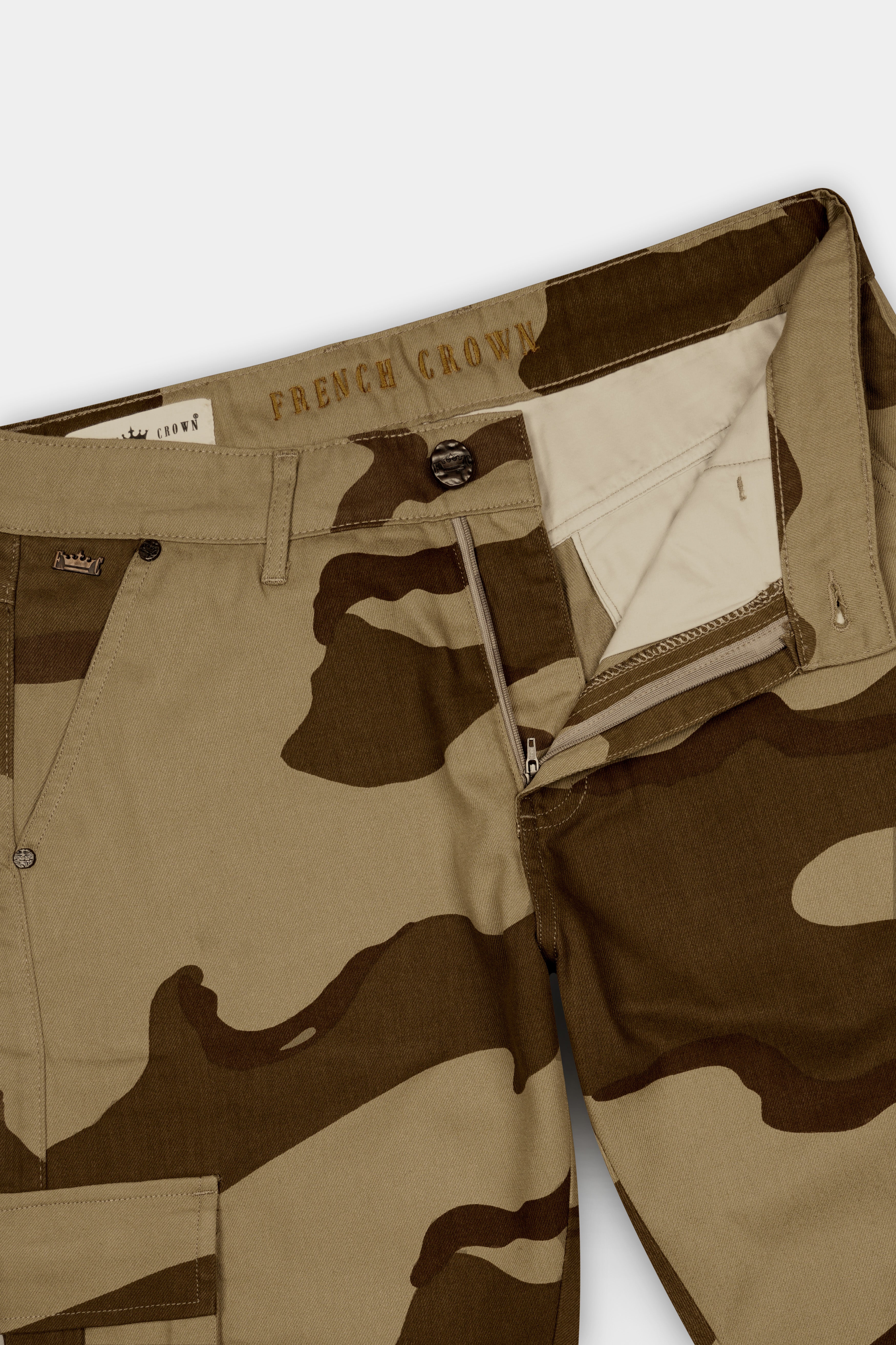 Sandrift Brown and Otter Dark Brown Camouflage Cargo Pant
