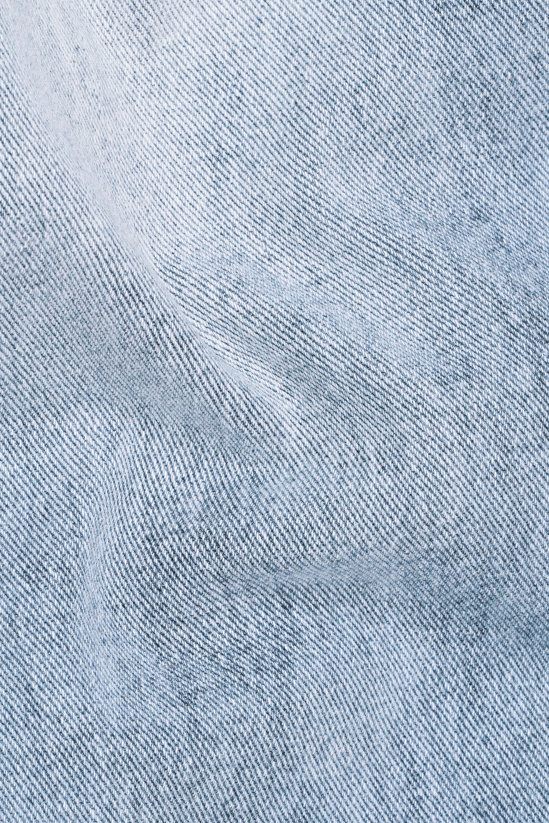 Heather Blue Stone Wash Stretchable Denim