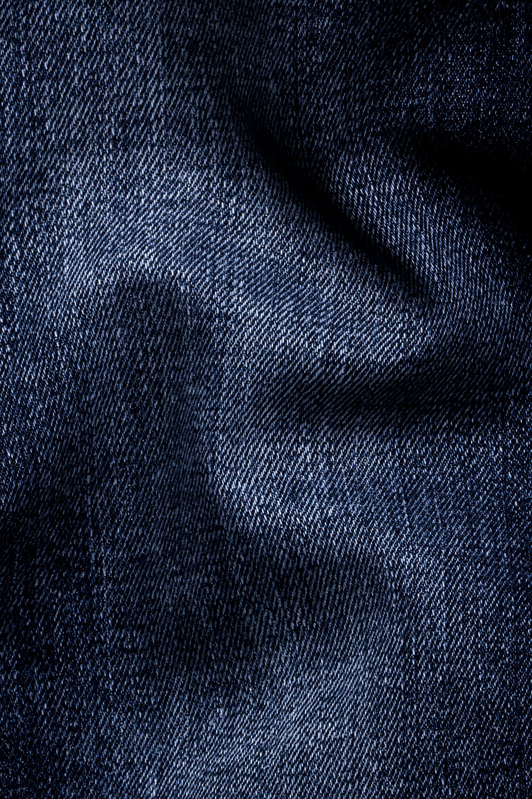 Blue Whiskering Wash Stretchable Denim
