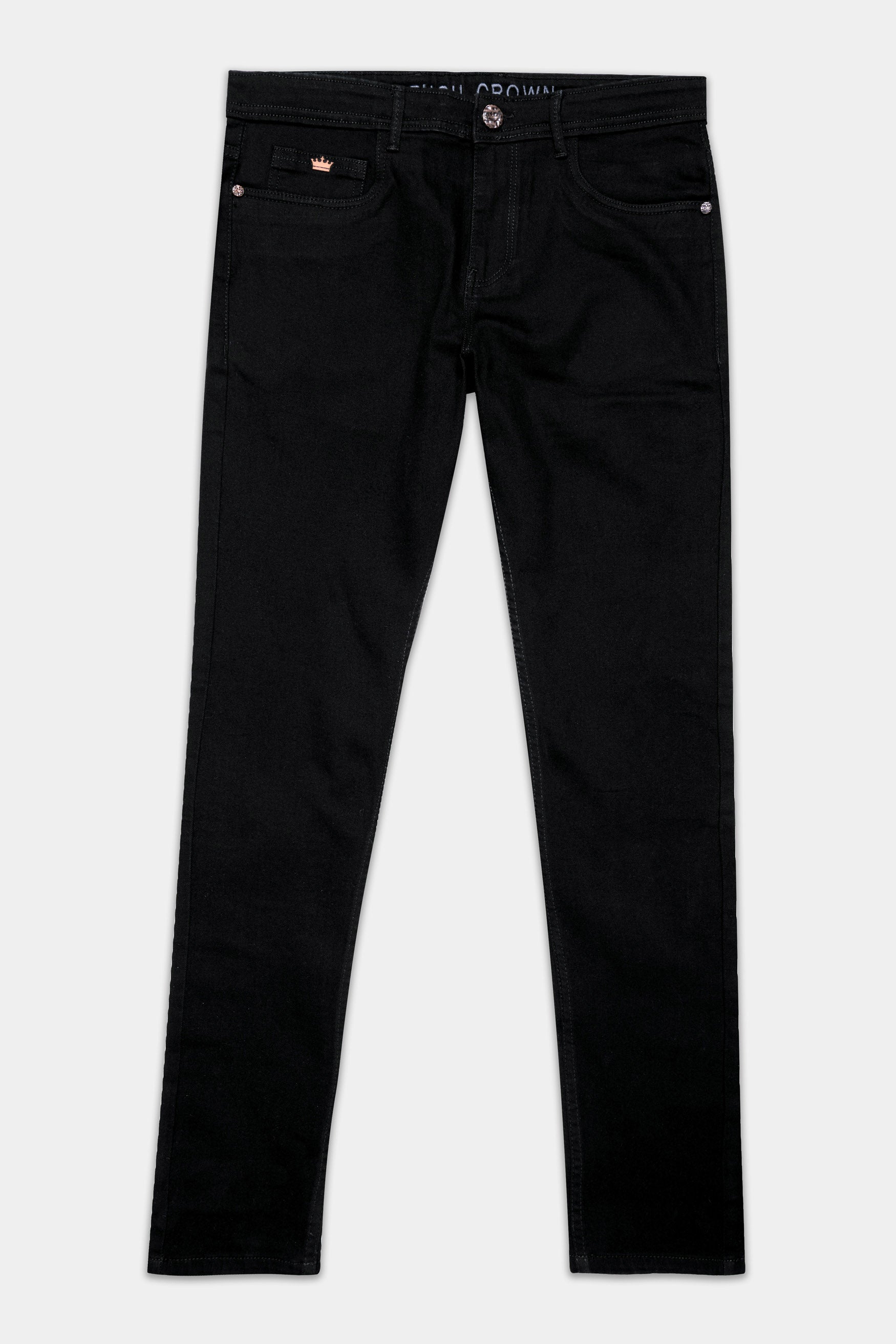 Jade Black Slim Fit Clean Look Stretchable Denim