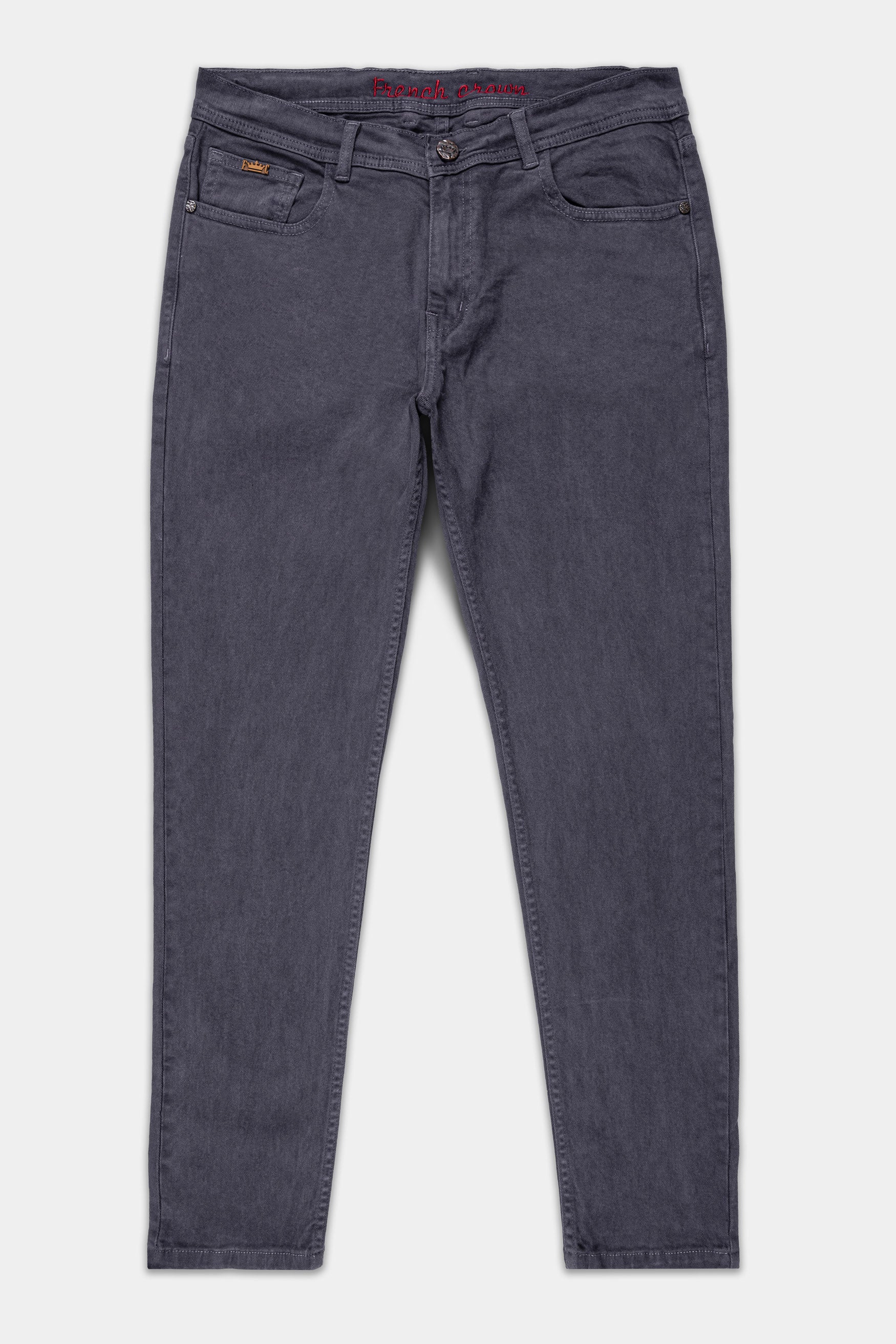 Trout Gray Slim Fit Clean Look Stretchable Denim