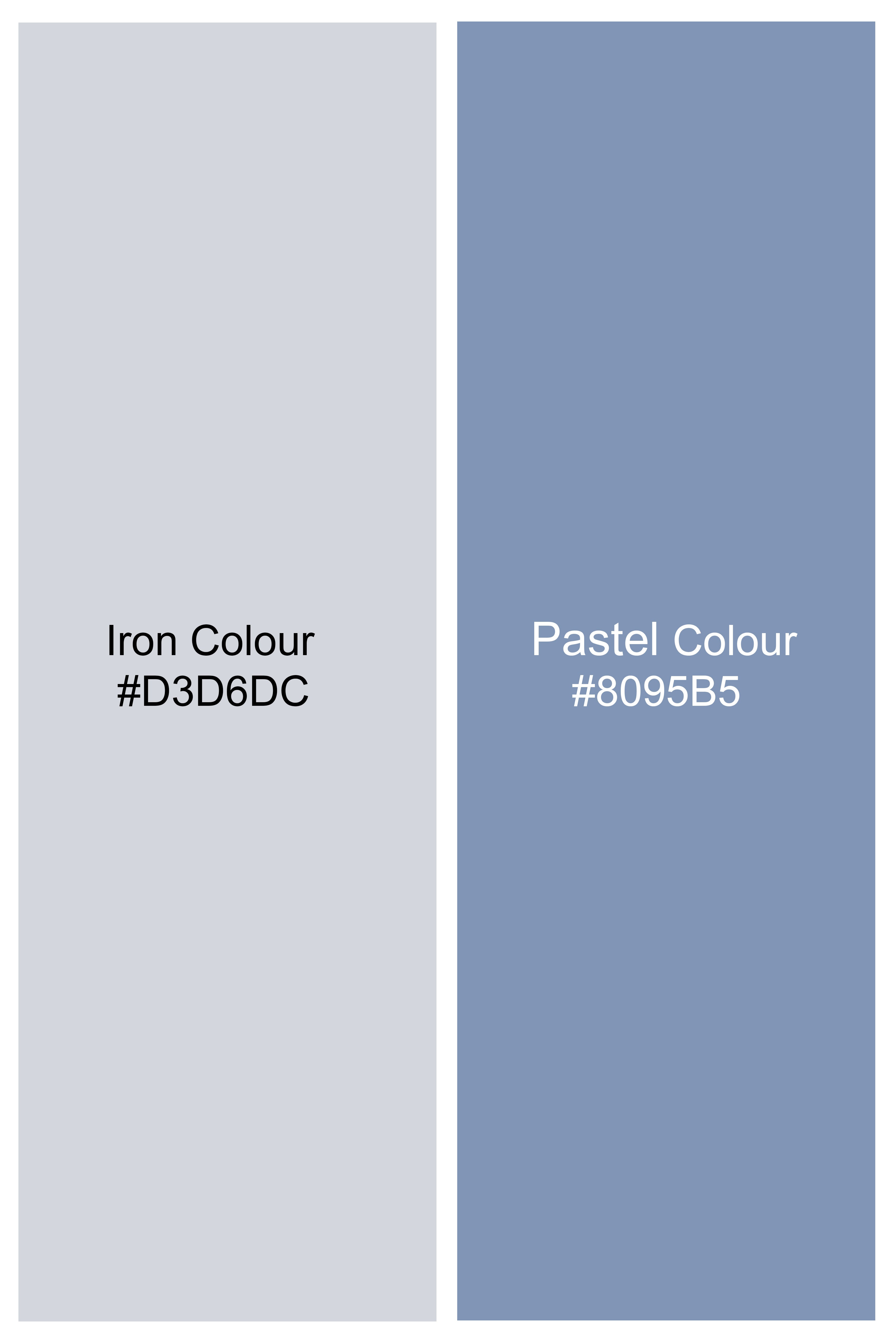 Iron Blue and Half Pastel Blue Whiskering Wash Denim