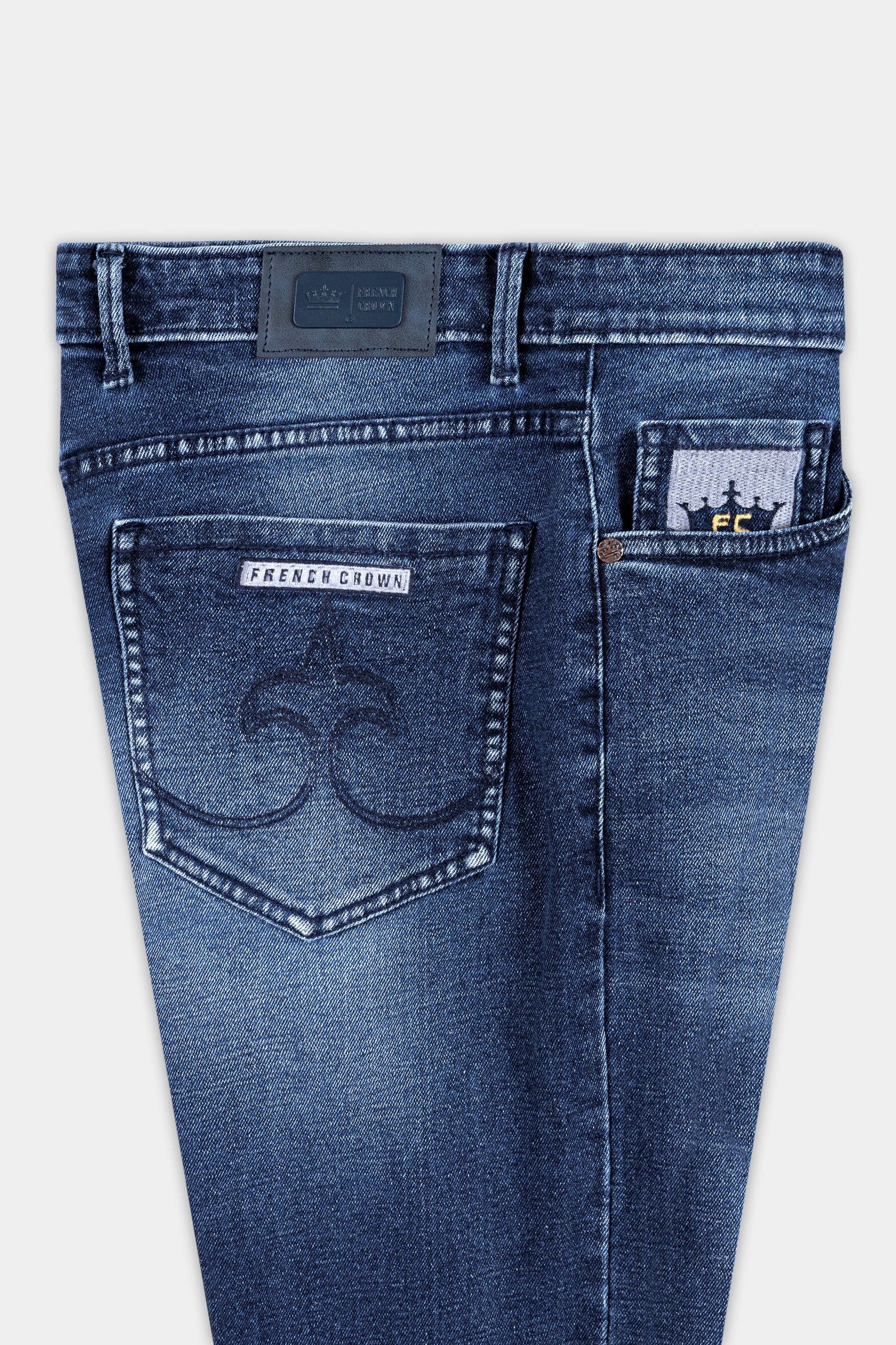 Nile Blue stone wash stretchable denim