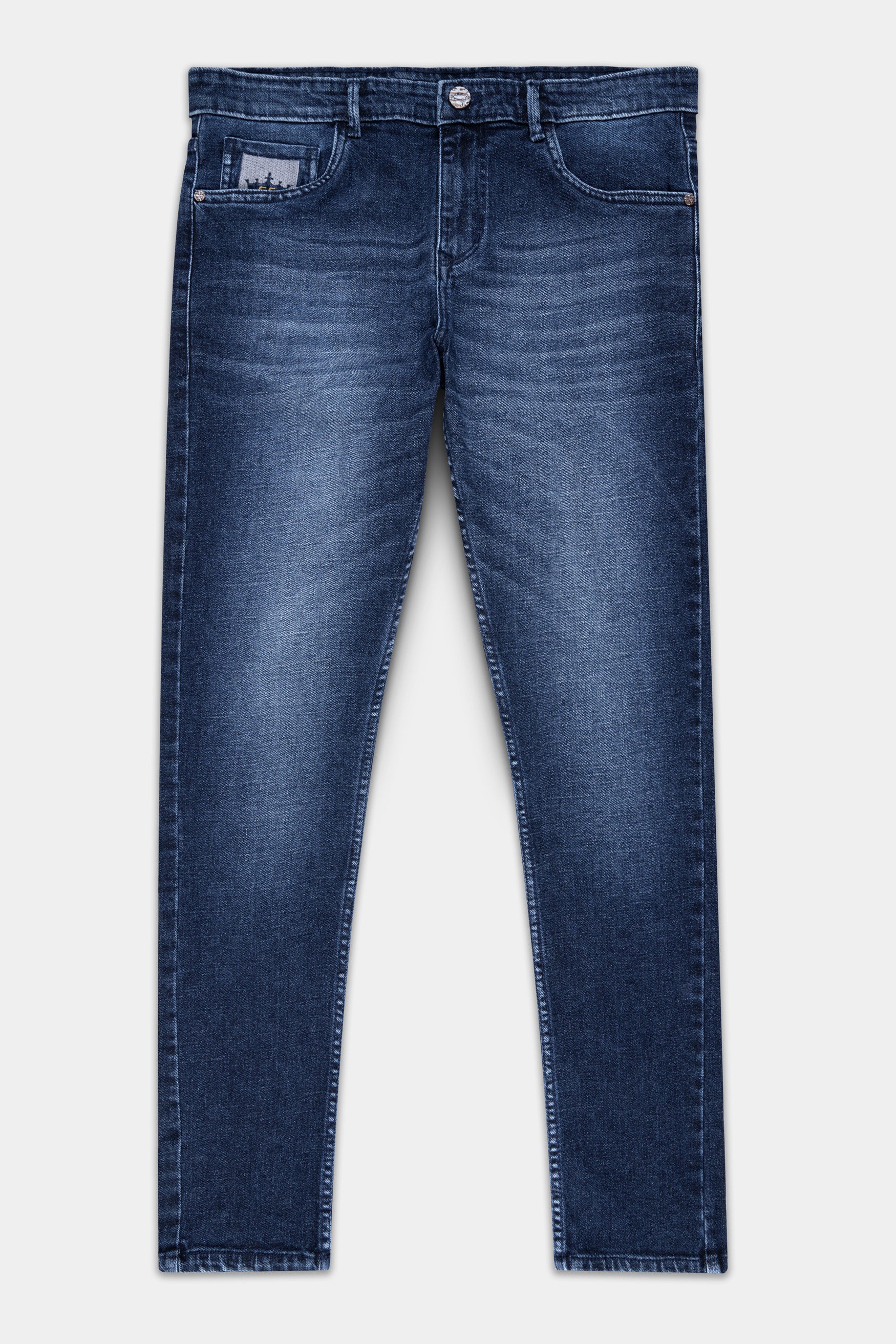Blue Whiskering Wash Stretchable Denim