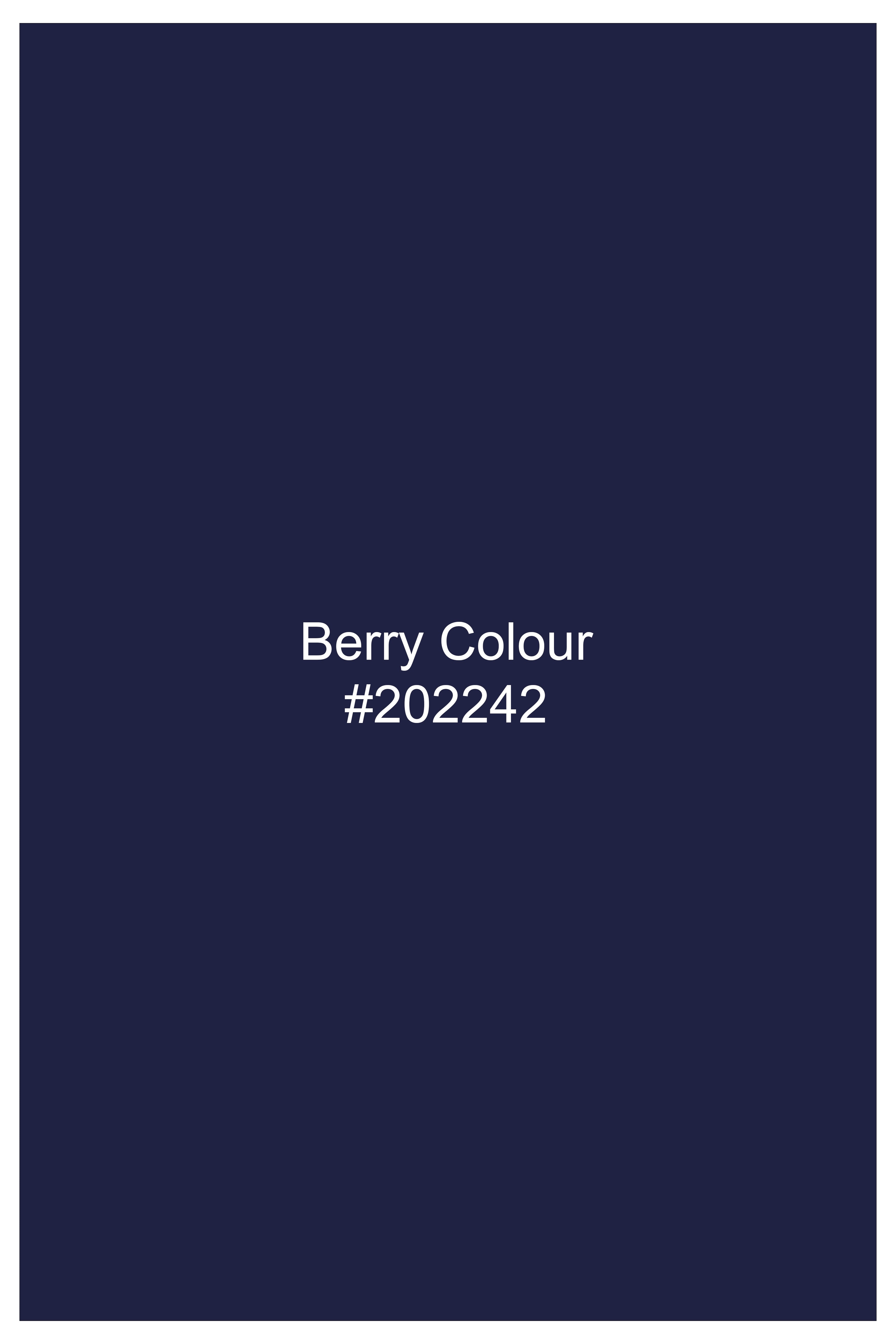 Berry Blue Clean Look Stretchable Denim