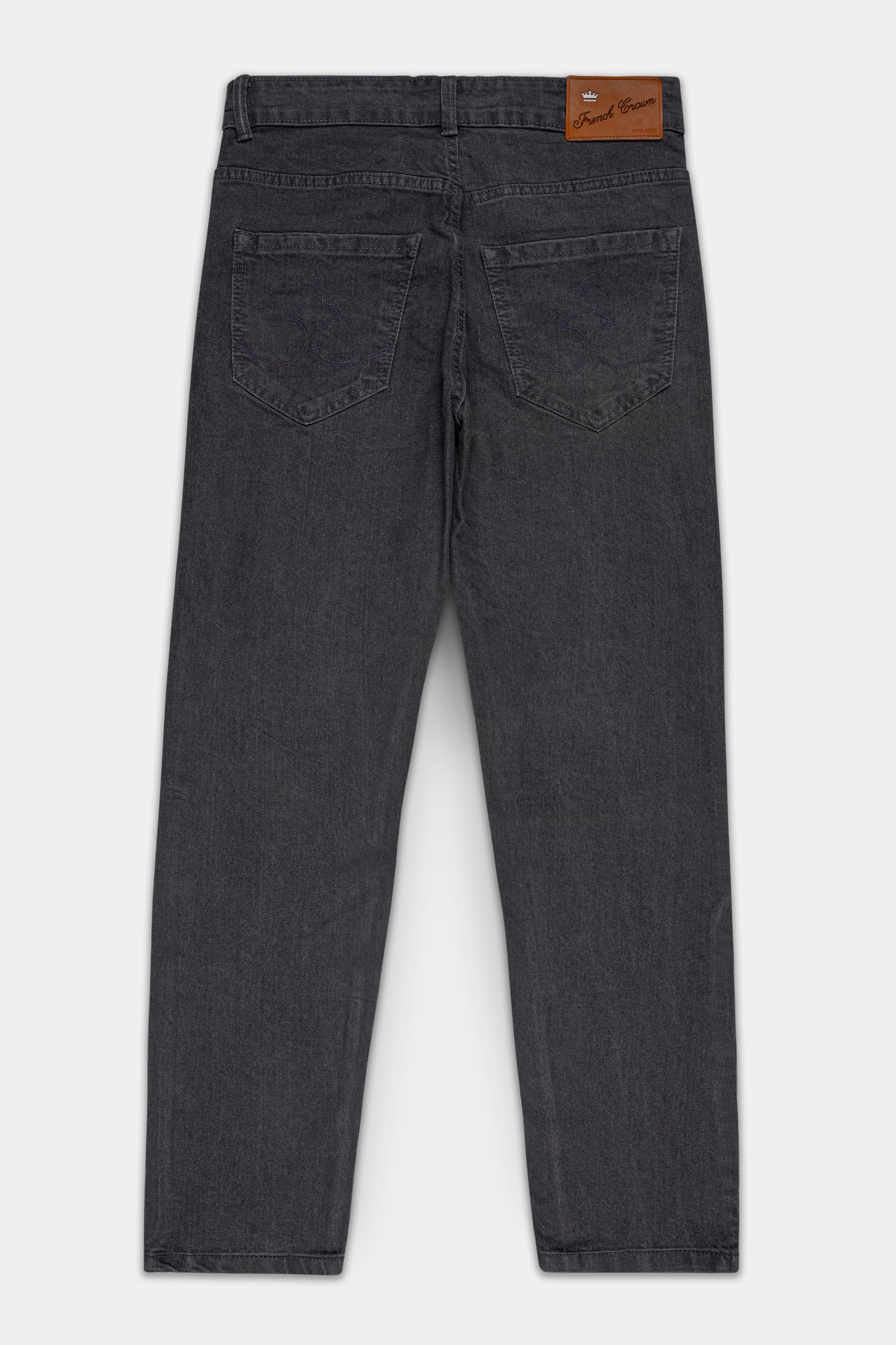 Fuscous Gray Slim Fit Mid-Rise Clean Look Stretchable Denim
