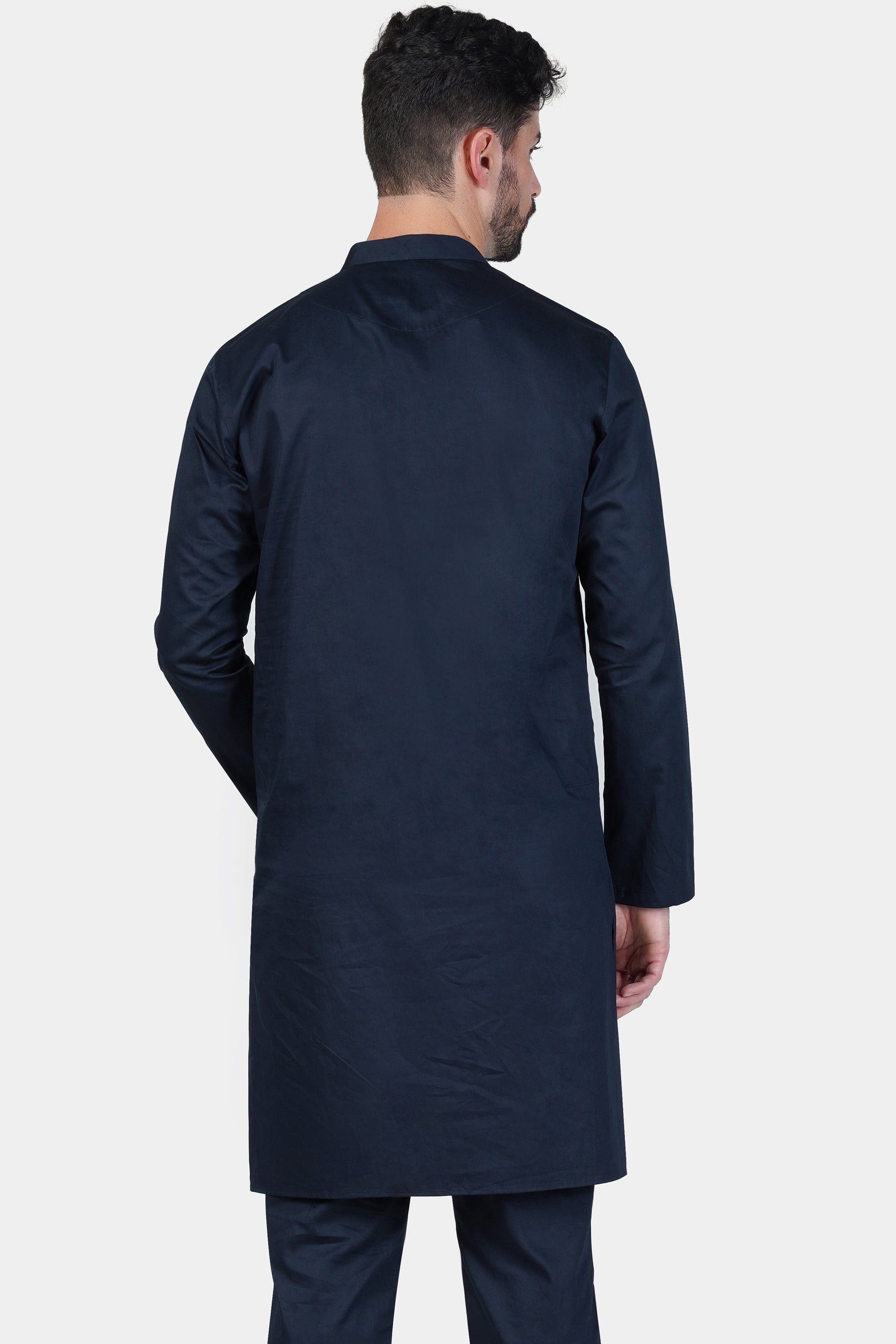 Baltic Sea Blue Subtle Sheen Super Soft Premium Cotton Kurta