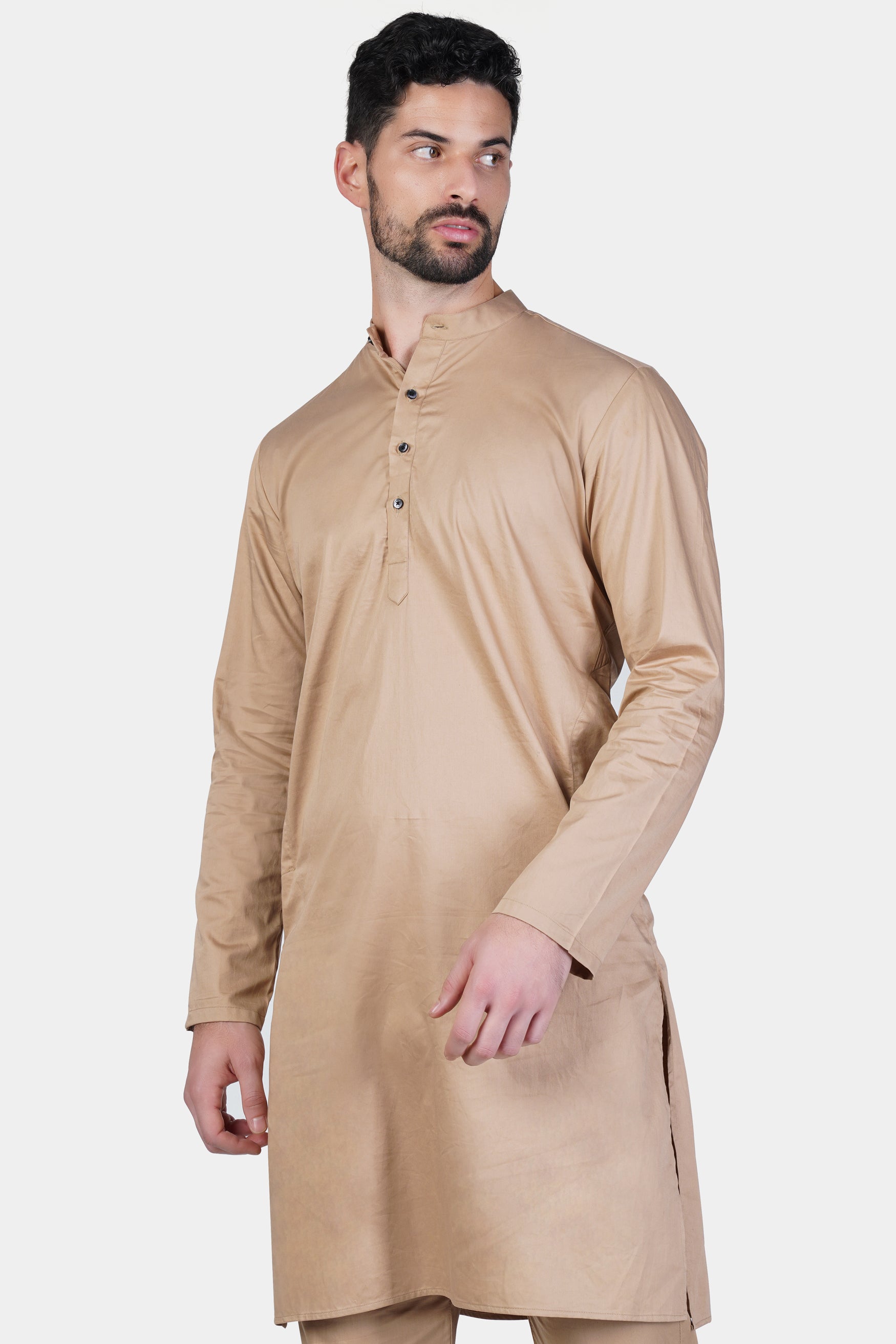 Cashmere Brown Subtle Sheen Super Soft Premium Cotton Kurta
