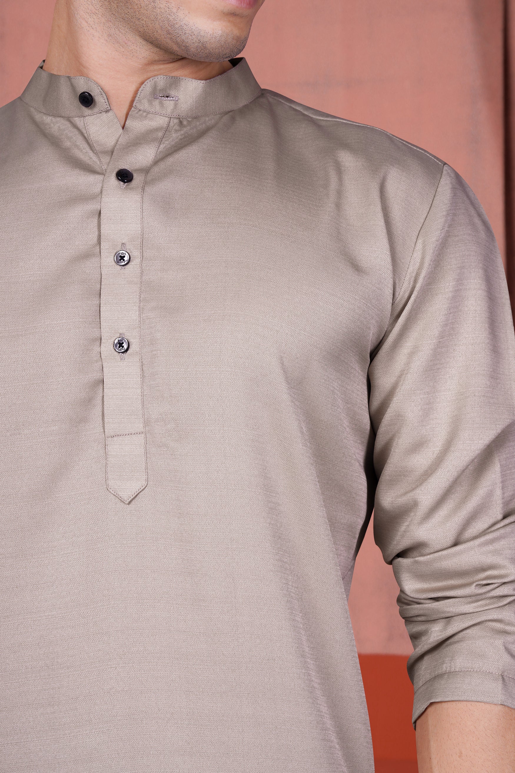 Dawn Brown Viscose Kurta