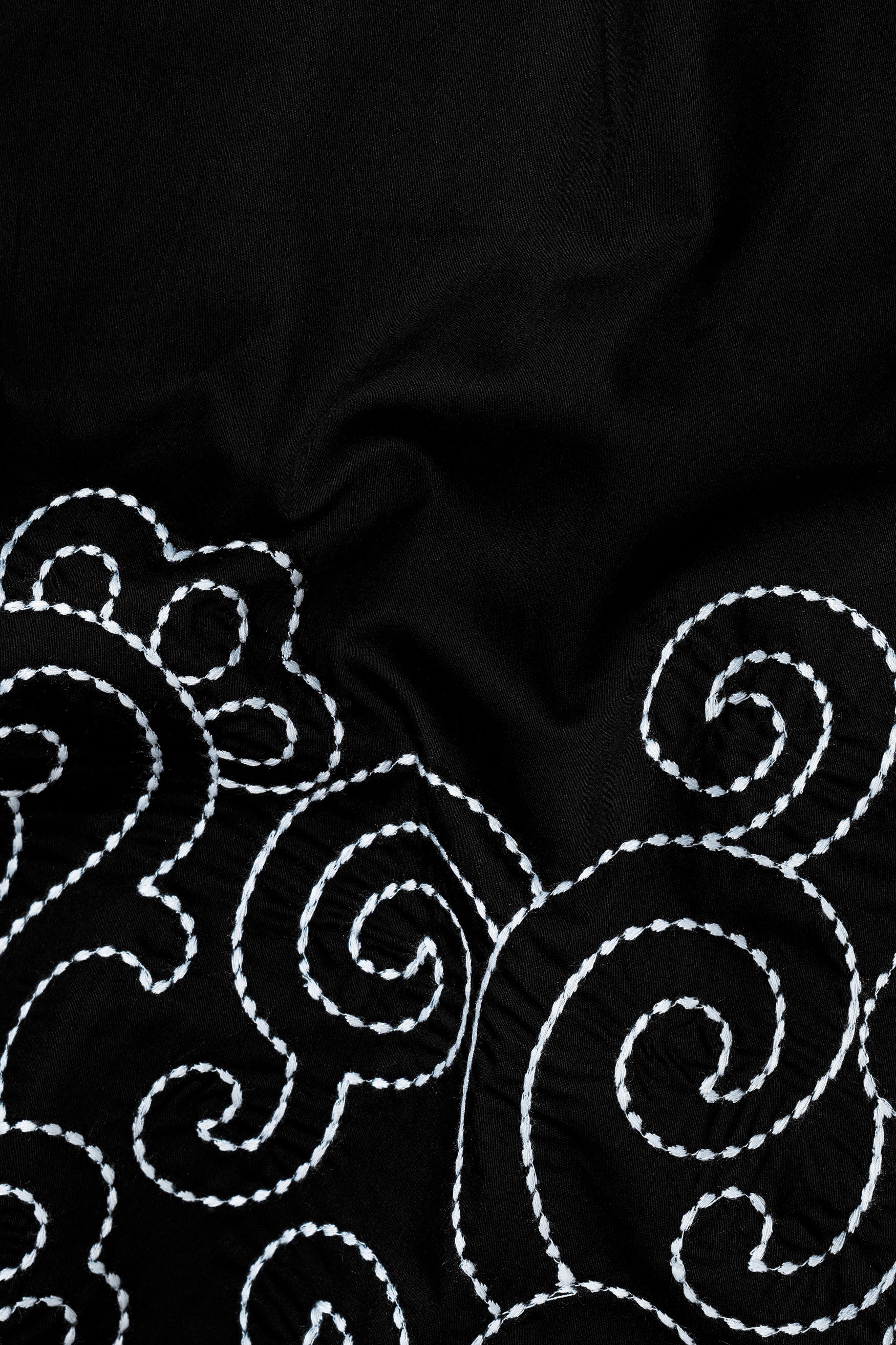 Jade Black Radha Krisha Hand Painted Subtle Sheen Super Soft Premium Cotton Designer Kurta