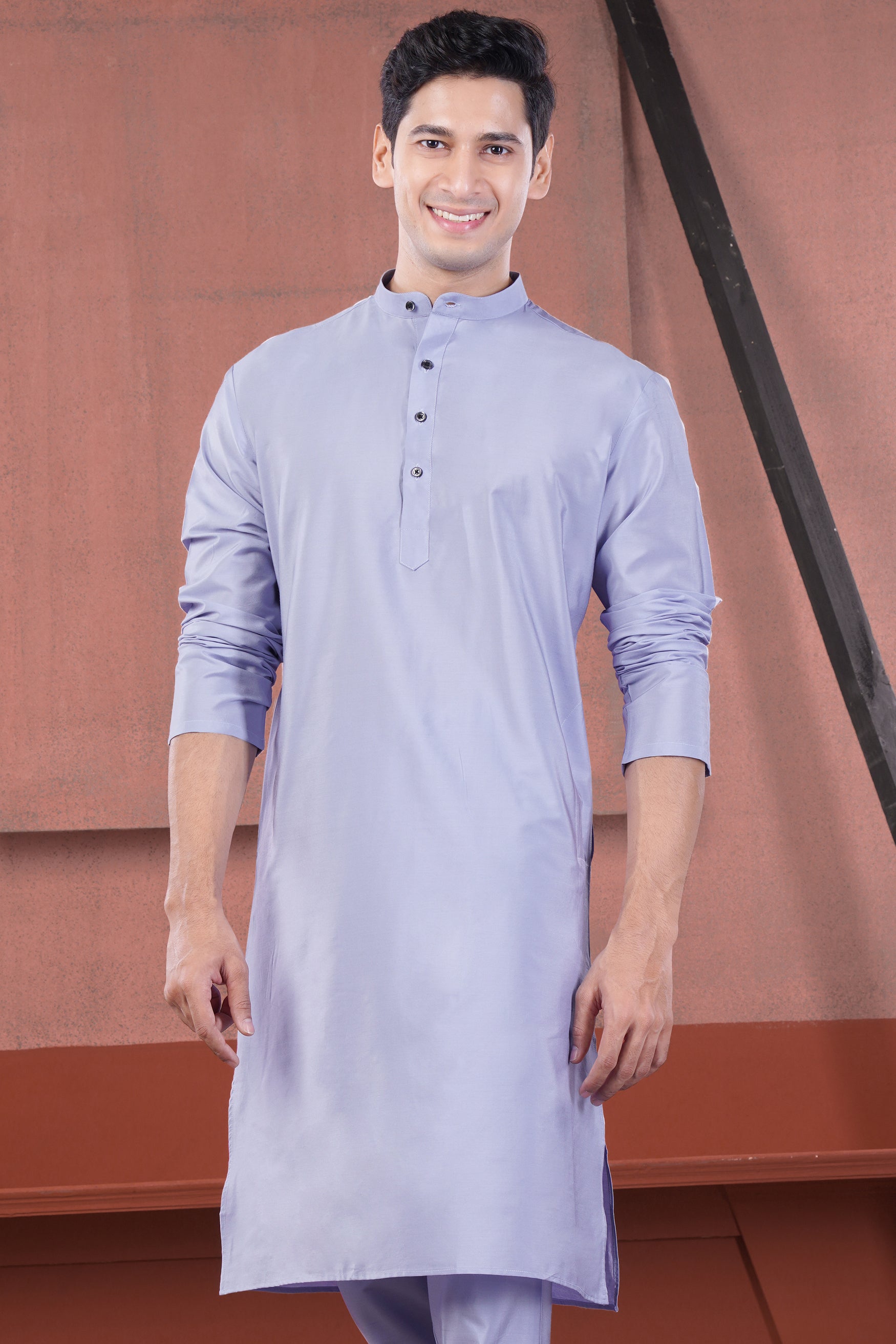 Heather Purple Subtle Sheen Viscose Kurta