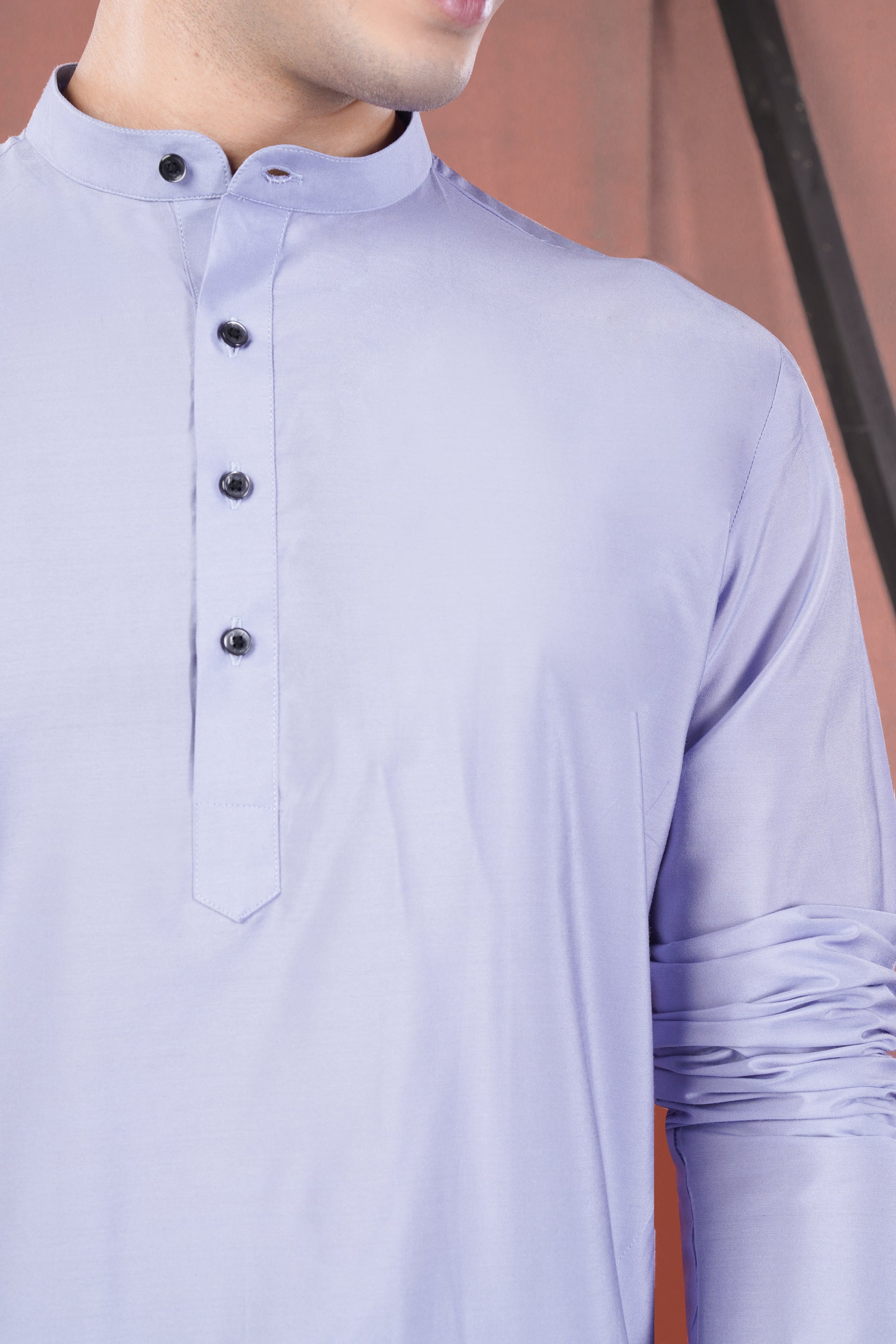 Heather Purple Subtle Sheen Viscose Kurta