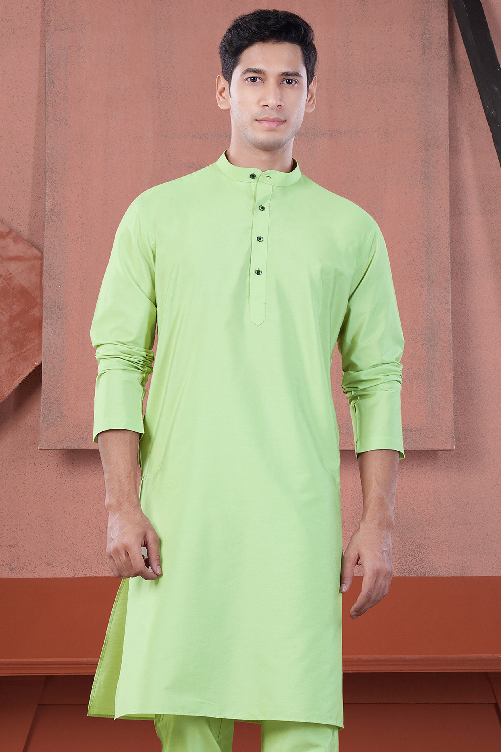 Pixie Green Subtle Sheen Viscose Kurta