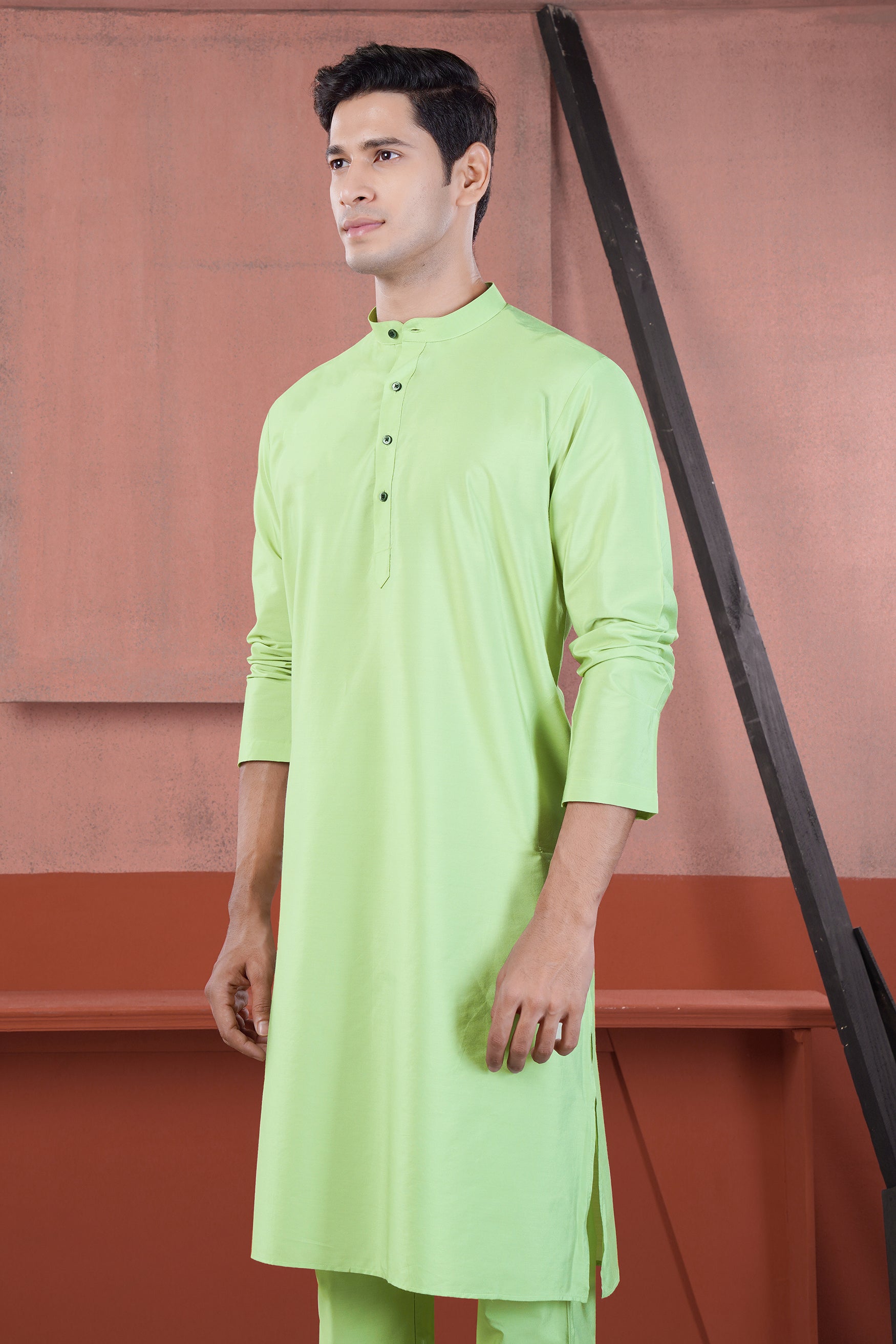 Pixie Green Subtle Sheen Viscose Kurta