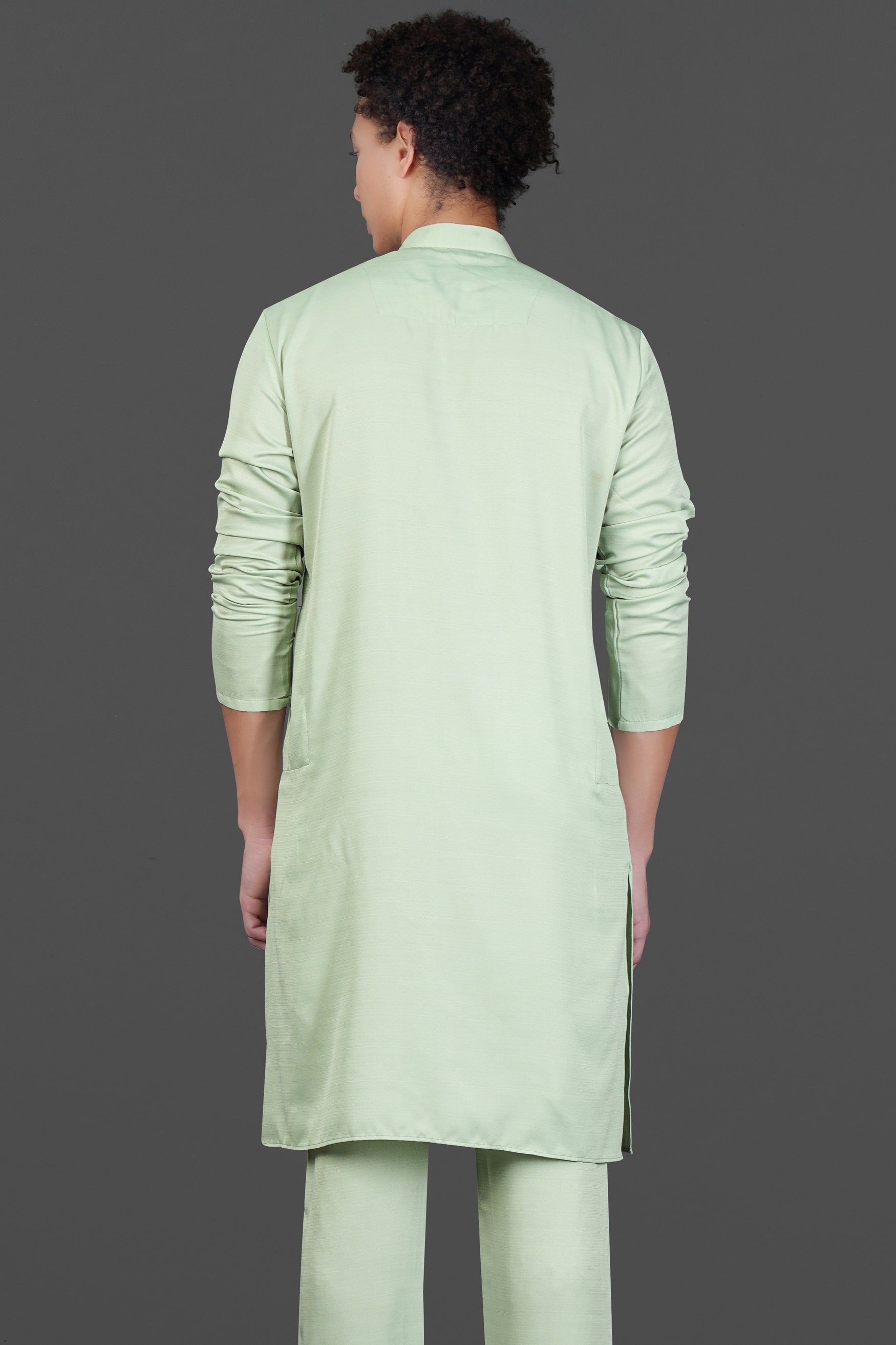 Rainee Green Subtle Sheen Viscose Kurta